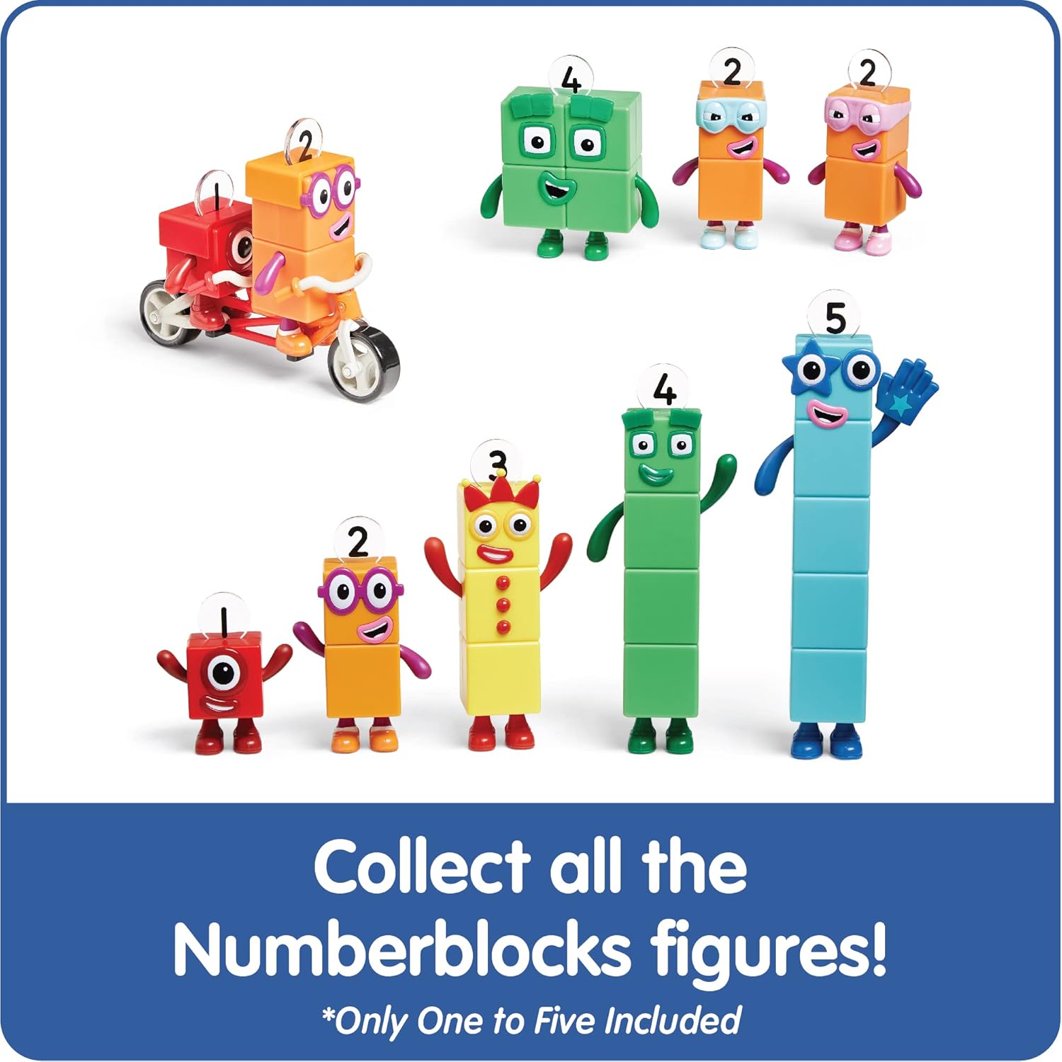 hand2mind Numberblocks Friends One to Five, Action Figure Set, Toy Fig
