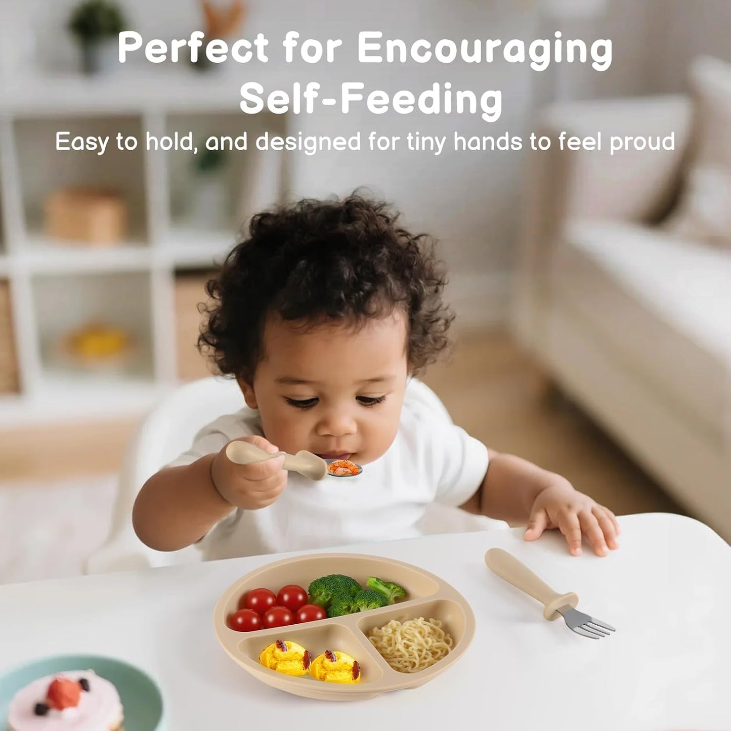 Toddler Utensils, 6 Pack kids Silverware Set with Silicone Handle, 18/