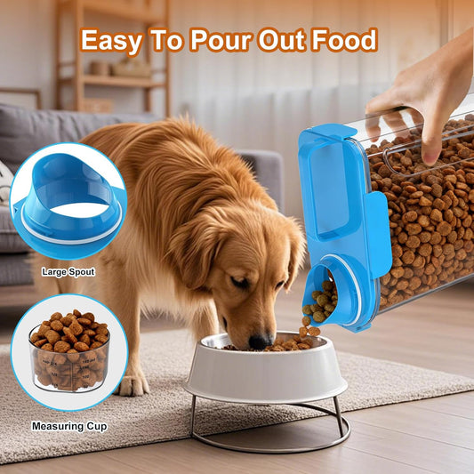 Dog Cat Food Storage Container, 5-7Lbs Pet Food Containers, Airtight C