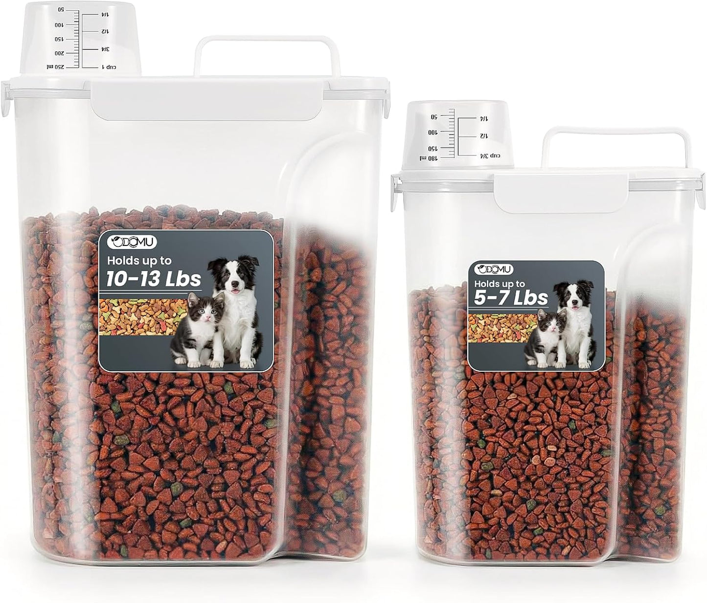 Dog Cat Food Storage Container 5+10 Lbs, Pet Food Container Airtight w