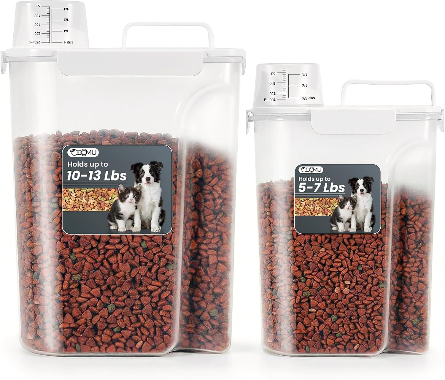 Dog Cat Food Storage Container 5+10 Lbs, Pet Food Container Airtight w