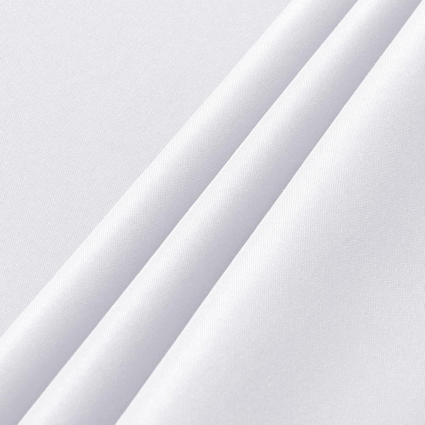 sancua 2 Pack White Tablecloth 60 x 102 Inch, Rectangle 6 Feet Table Cloth - Stain and Wrinkle Resistant Washable Polyester Table Cover for Dining Tables, Buffet Parties and Camping