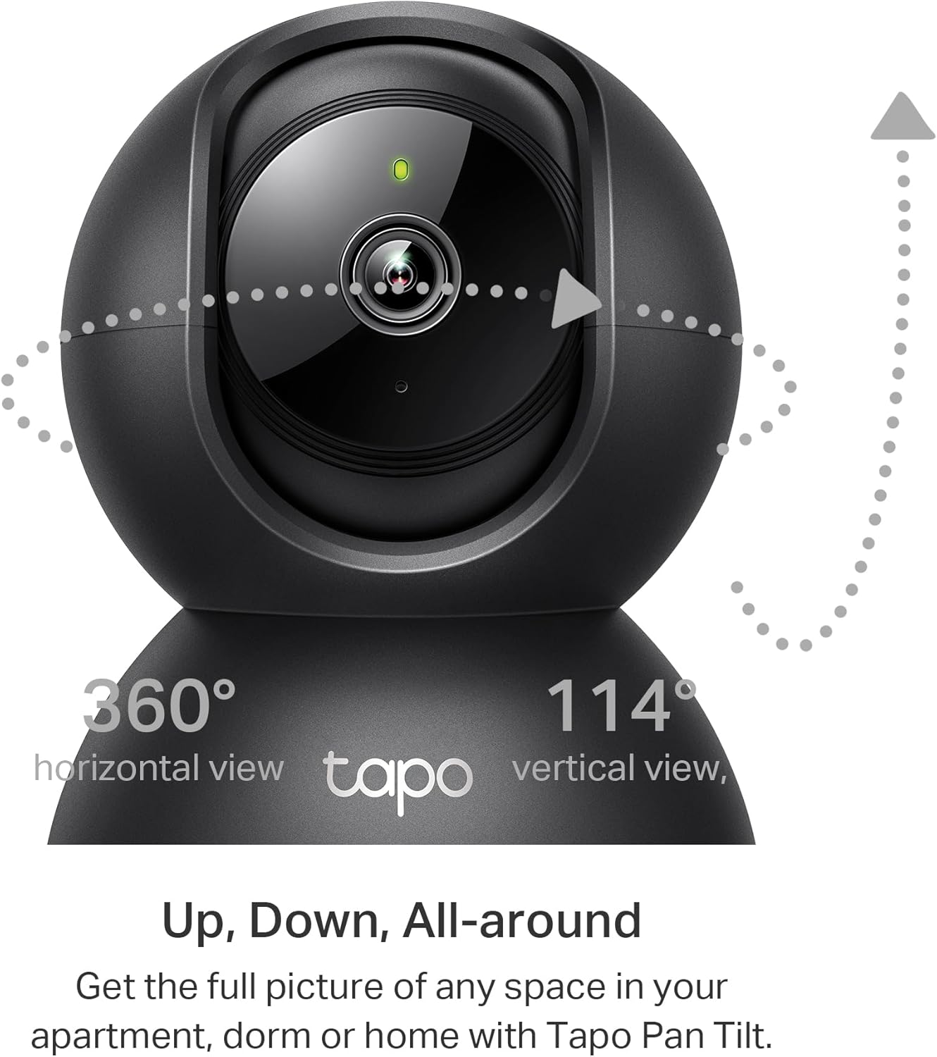 Tapo 2K Indoor Pan/Tilt Wired Security Camera - Works as a Baby Monito