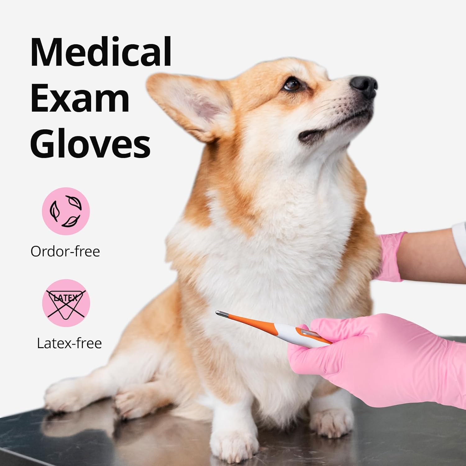 Nitrile Exam Gloves, 4 Mil, Cherry Blossom, Food Safe Gloves Disposabl