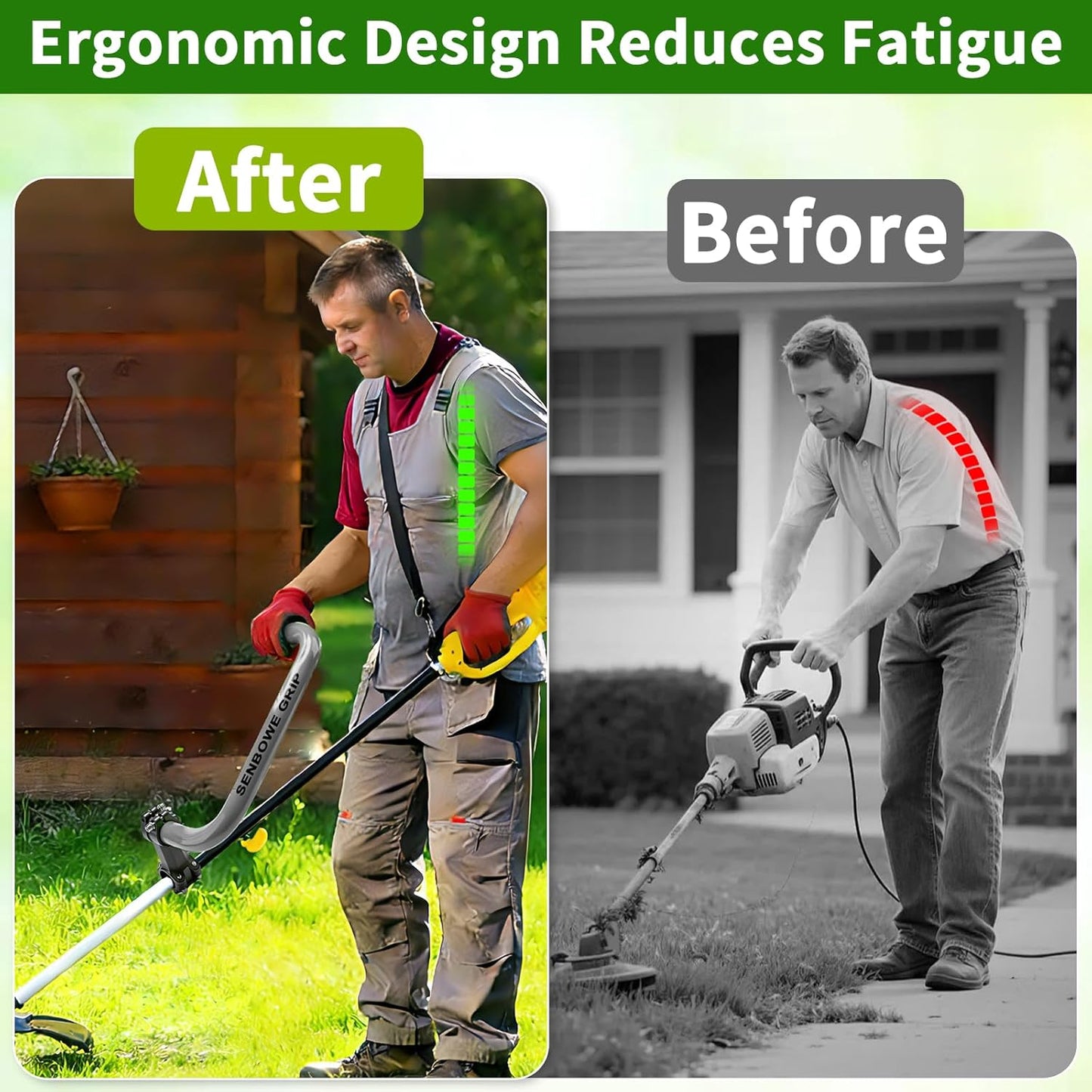 𝐔𝐩𝐠𝐫𝐚𝐝𝐞𝐝 Weed Eater Handle, Ergonomic String Trimmer Grip Exte