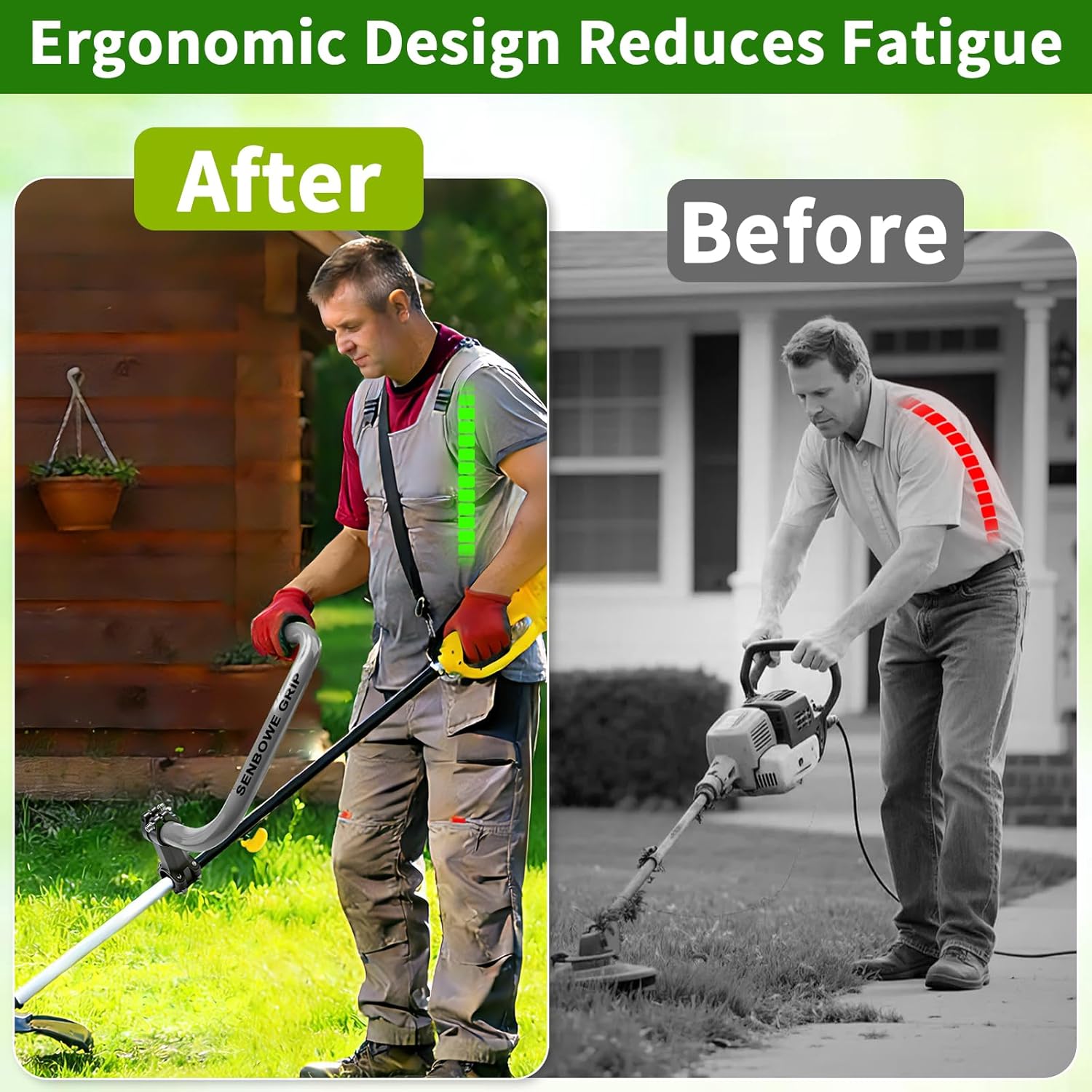 𝐔𝐩𝐠𝐫𝐚𝐝𝐞𝐝 Weed Eater Handle, Ergonomic String Trimmer Grip Exte