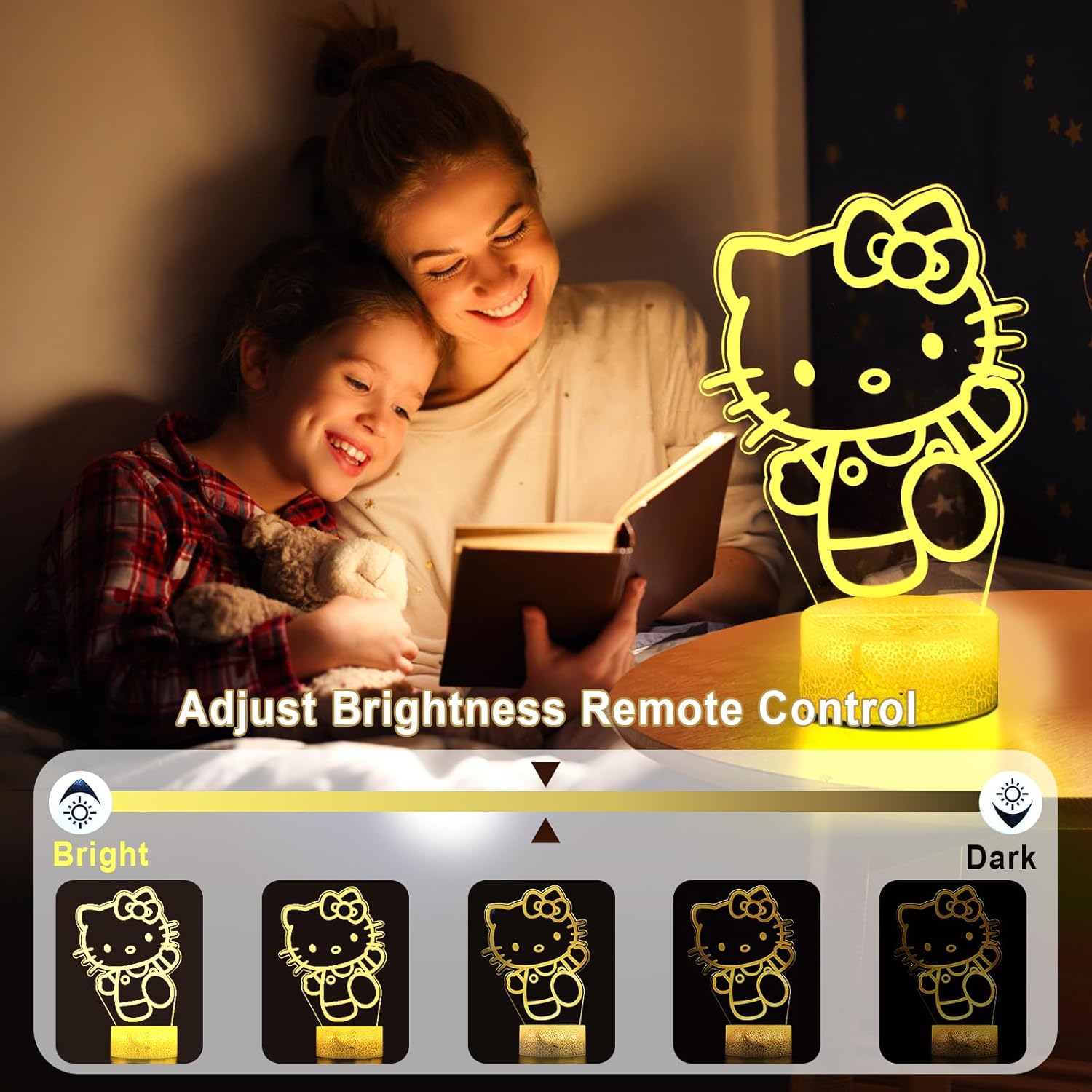 16 Colors Cartoon Night Light, Anime Character Change Decor Lamp with 