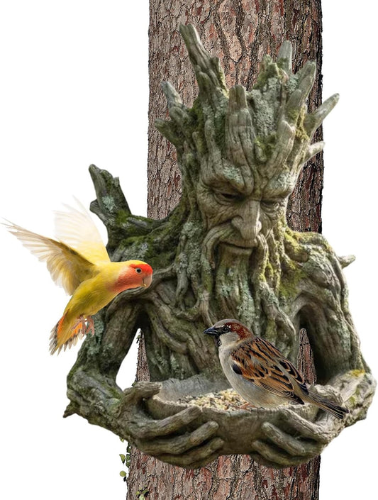 Outdoor Bird Feeder,All-Weather Sculpture | Outdoor Small Bird Feeder Bowl,for Robins Sparrows Budgies Backyard Balcony Patio Terrace Park