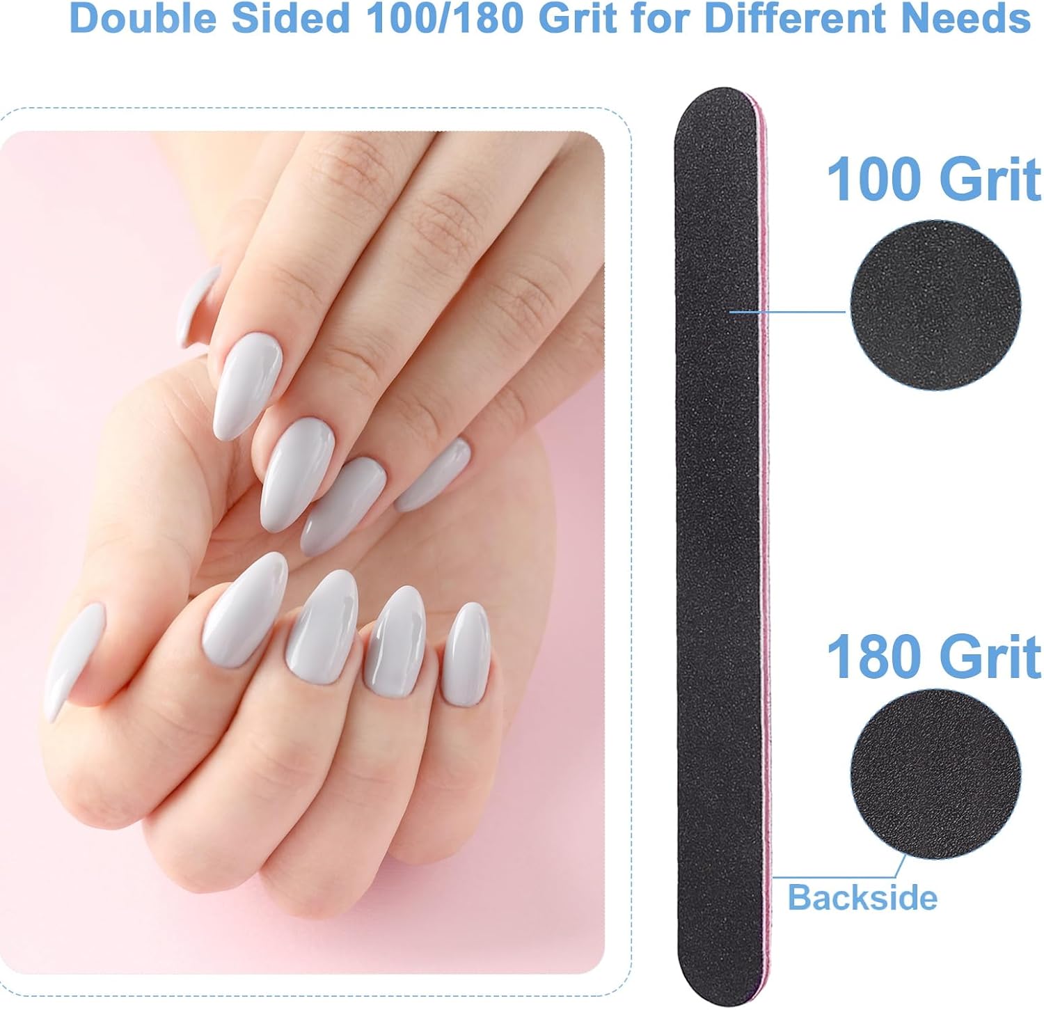 Nail File and Buffer Set, 4 Way Nail Buffers Shine Kit Professional Na