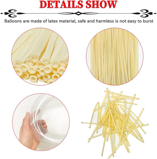 260 Balloons Clear, Thickening Long Balloons for Tying Arch, Twisting Latex Animals Magic Modeling Skinny Birthday Balloon for Kid‘s Party Wedding Decoartion Supply 100pcs