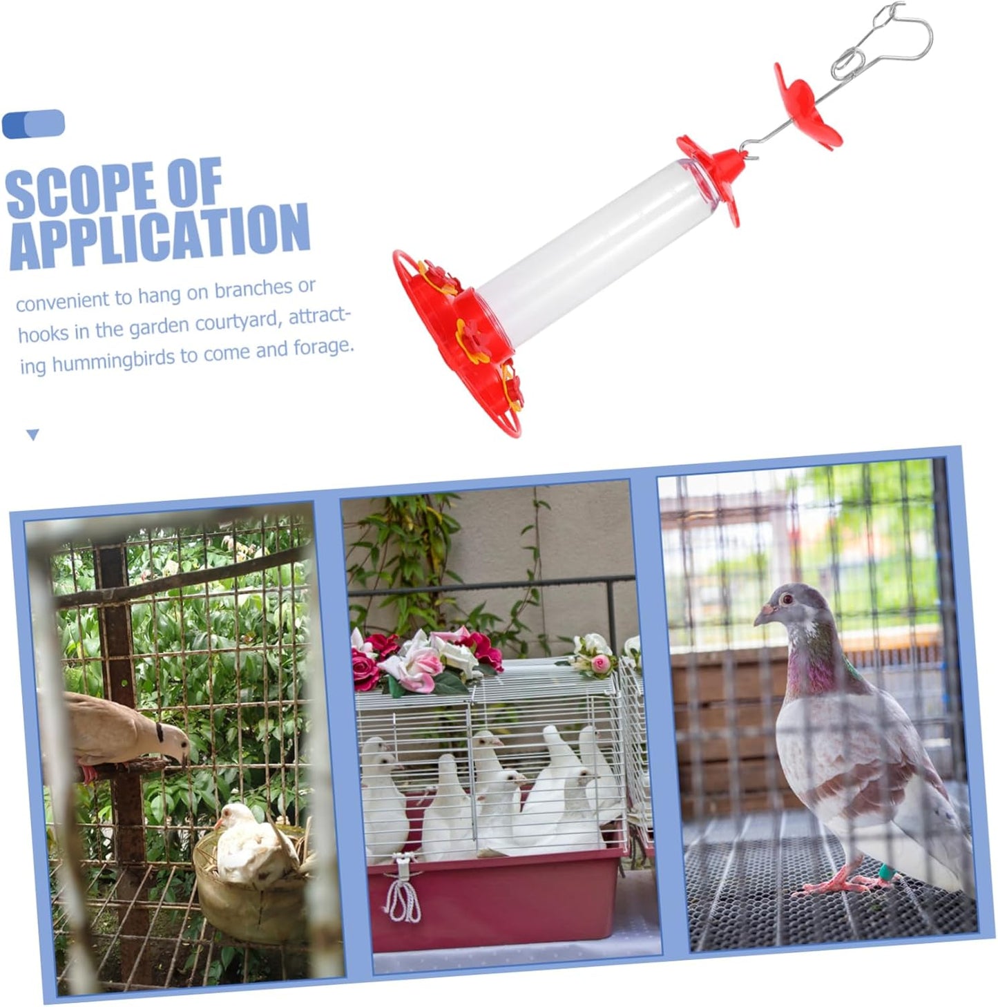 Milisten Hanging Hummingbird Feeder for Outdoor Use Elegant Water Disp