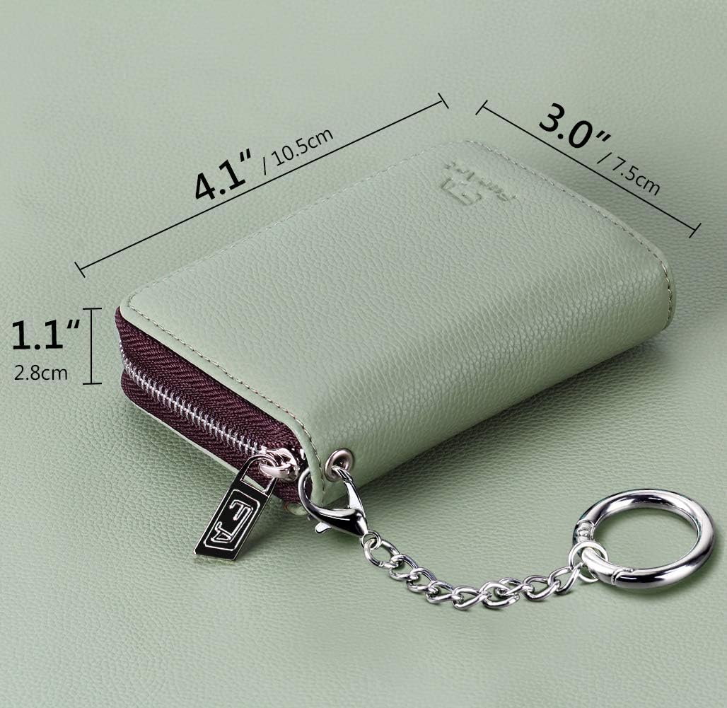 FurArt Zipper Wallet Women, RFID Blocking Credit Card Wallet, Business