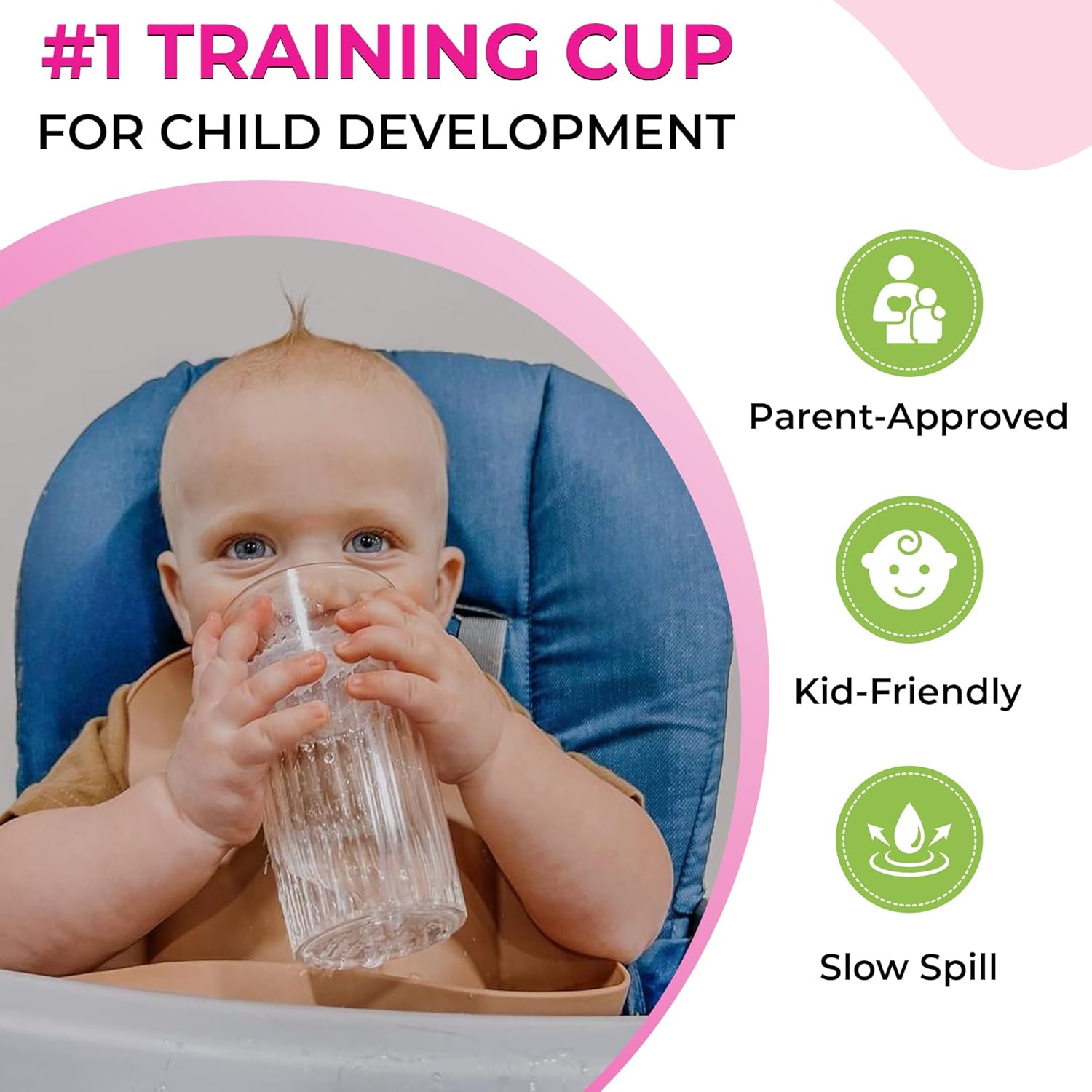 BUNDLE: Reflo Smart Cup (Clear 1-Pack) Open Training Cup, Toddler Cup,