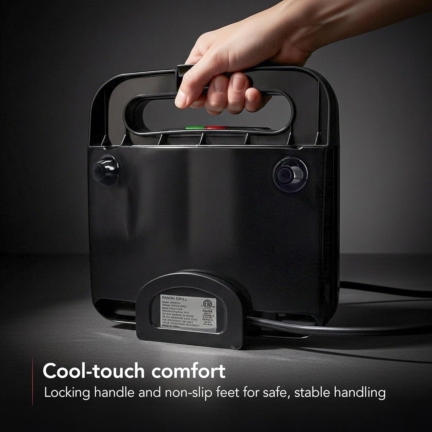 OVENTE Electric Panini Press Grill with Nonstick Plates, LED Indicator