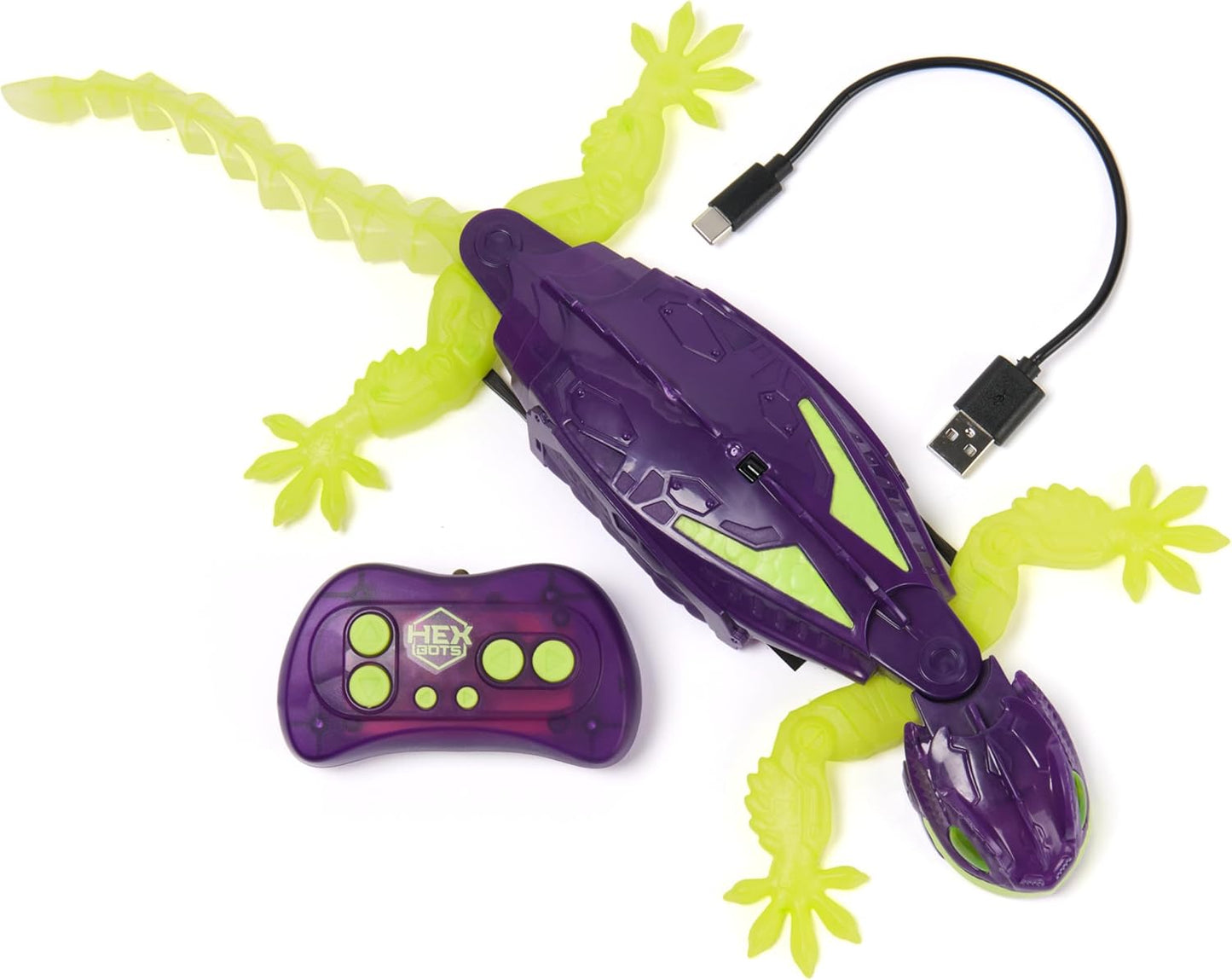 HEX Bots Glow-in-The-Dark Gecko with Official Wall Climber Technology,