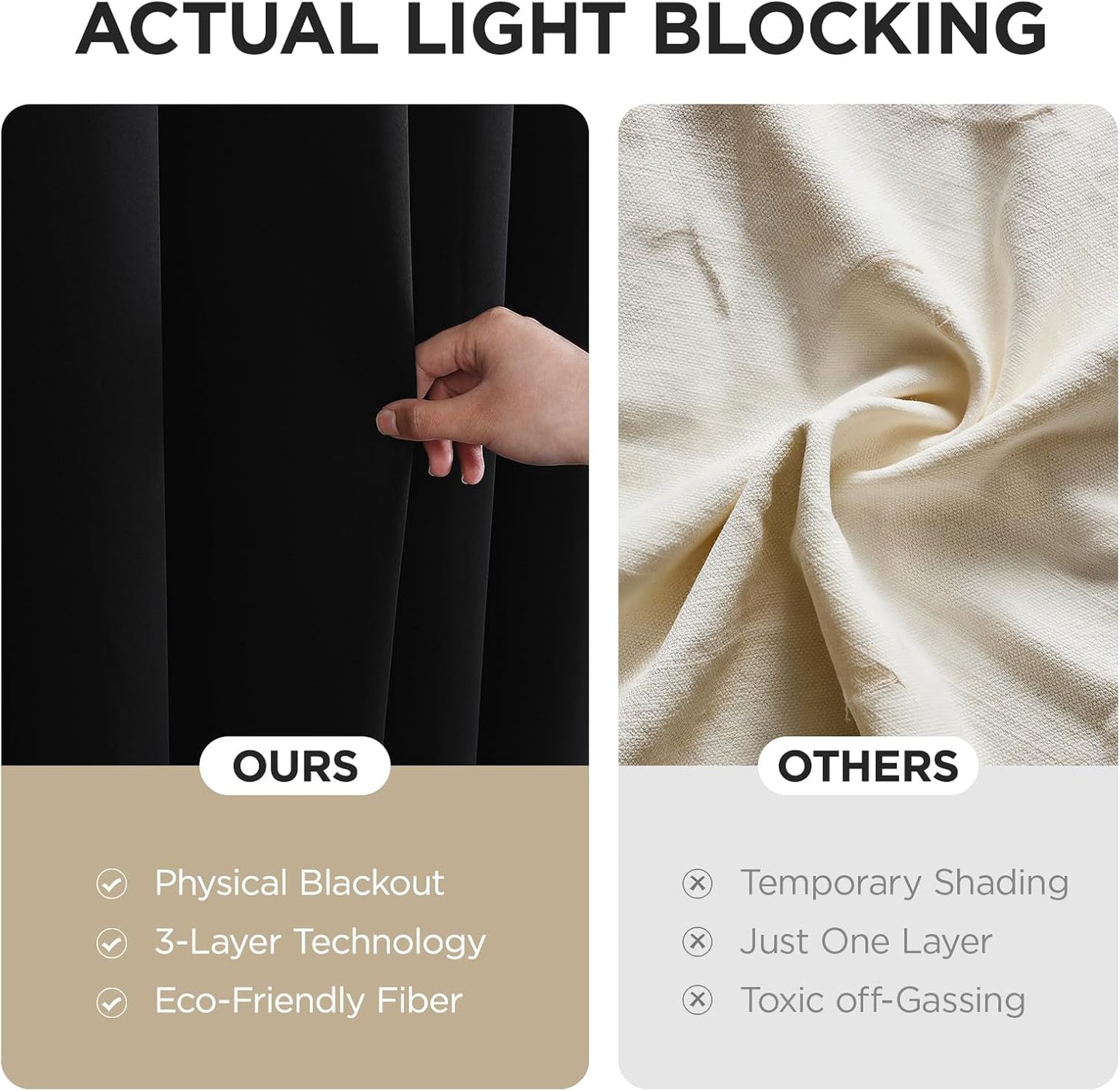 Joydeco Blackout Patio Sliding Door Curtains 84 Inches Long, Grommet P