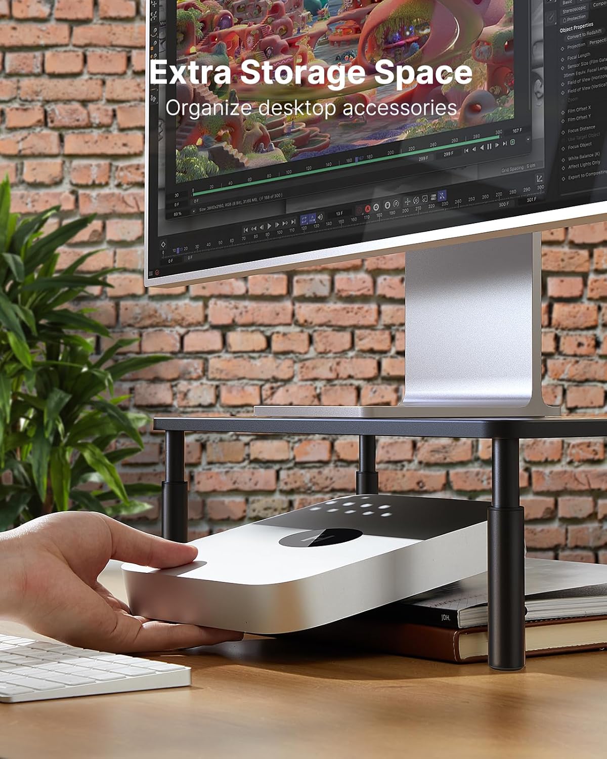 HUANUO Monitor Stand, Monitor Stand Riser 3 Height Adjustable, Monitor