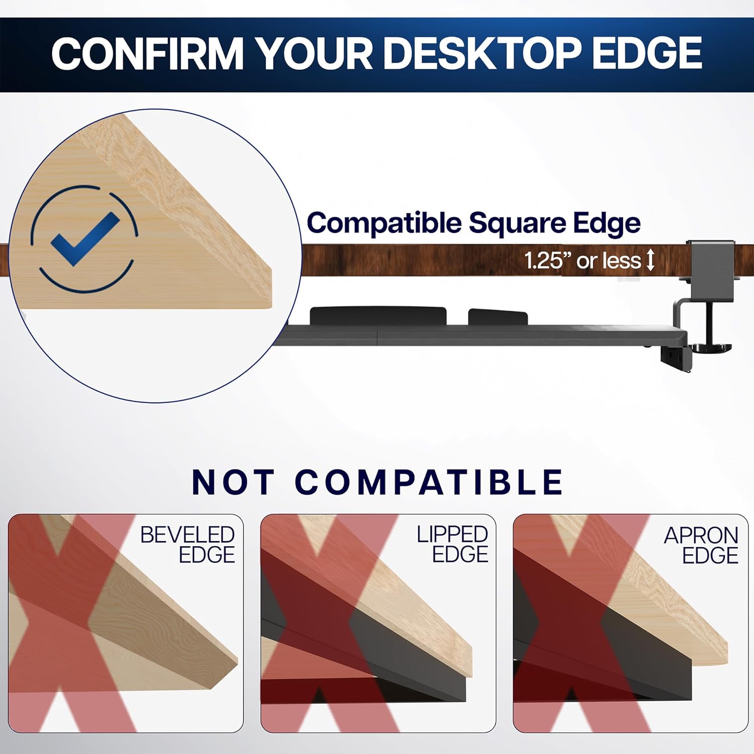VIVO Large Keyboard Tray Under Desk Pull Out with Extra Sturdy C Clamp