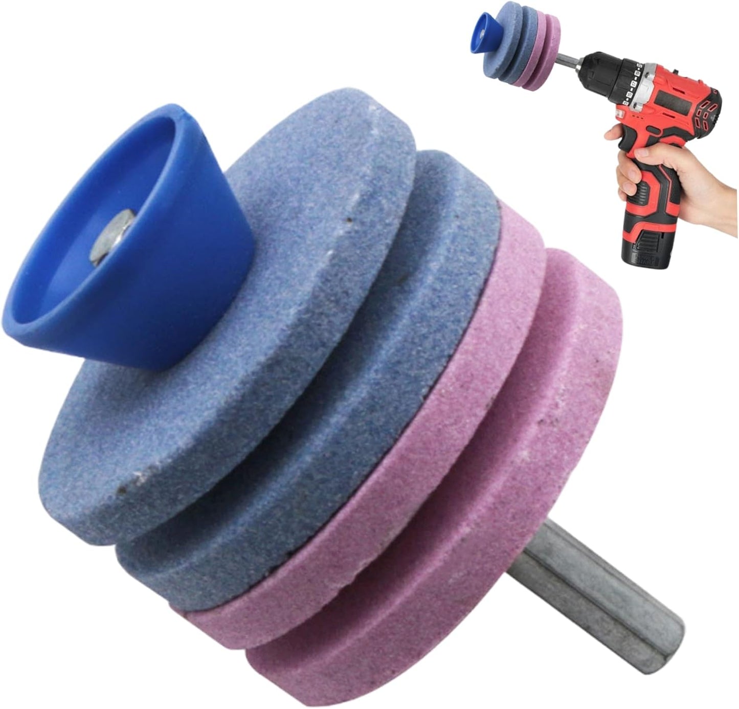 Garden Tool Sharpener, Four Layers Lawnmower Blade Sharpener, Grinding