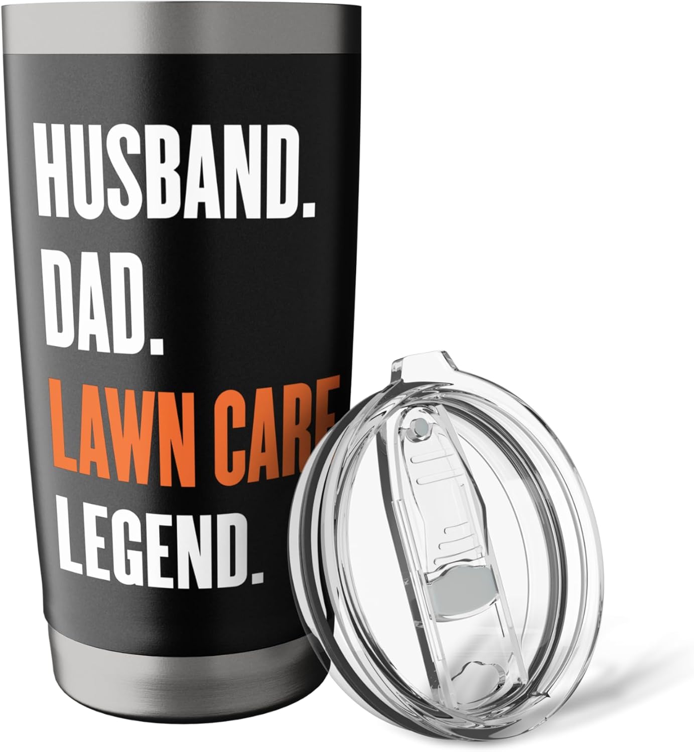 Funny Men Mowing Husband Dad Lawn Care Legend Yard Ar Stainless Steel Insulated Tumbler