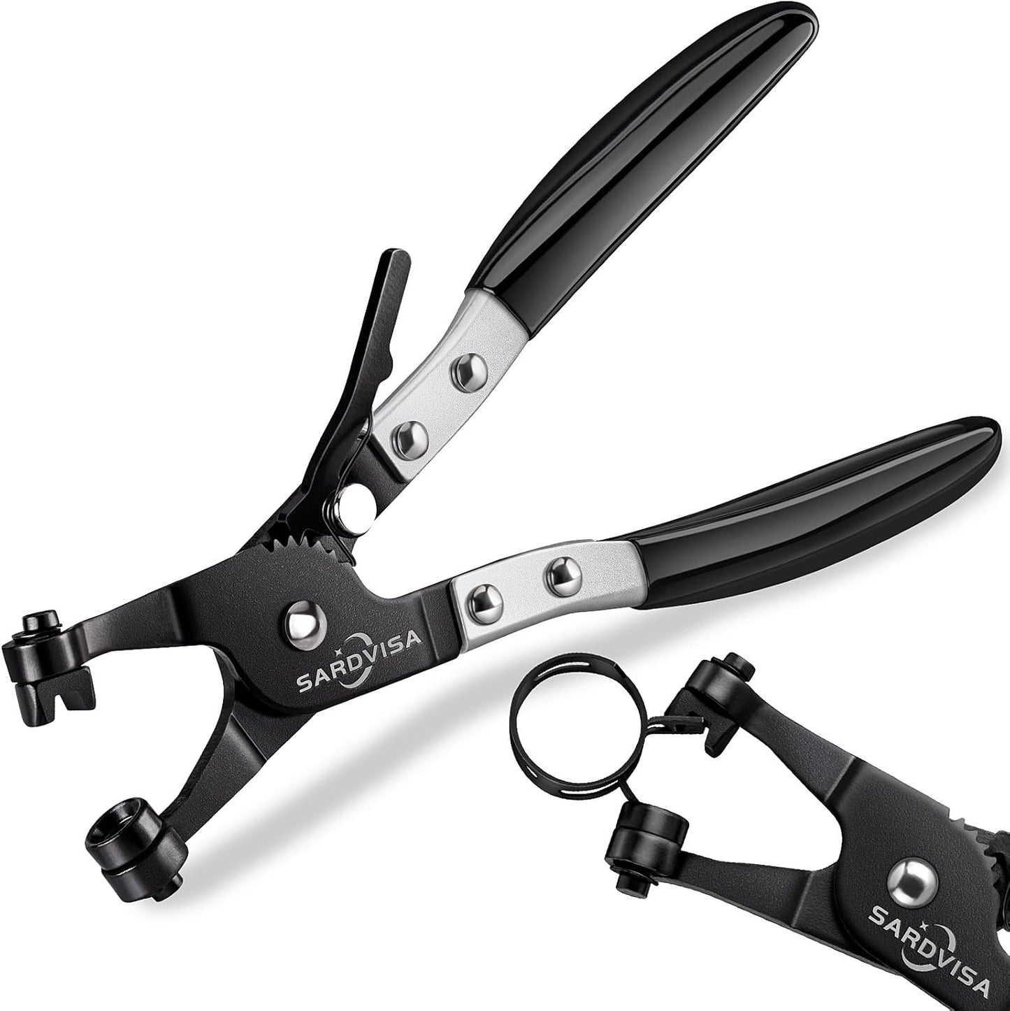 Hose Clamp Pliers, Heavy Duty Hose Clamp Tool with Locking Gear ＆ Blac