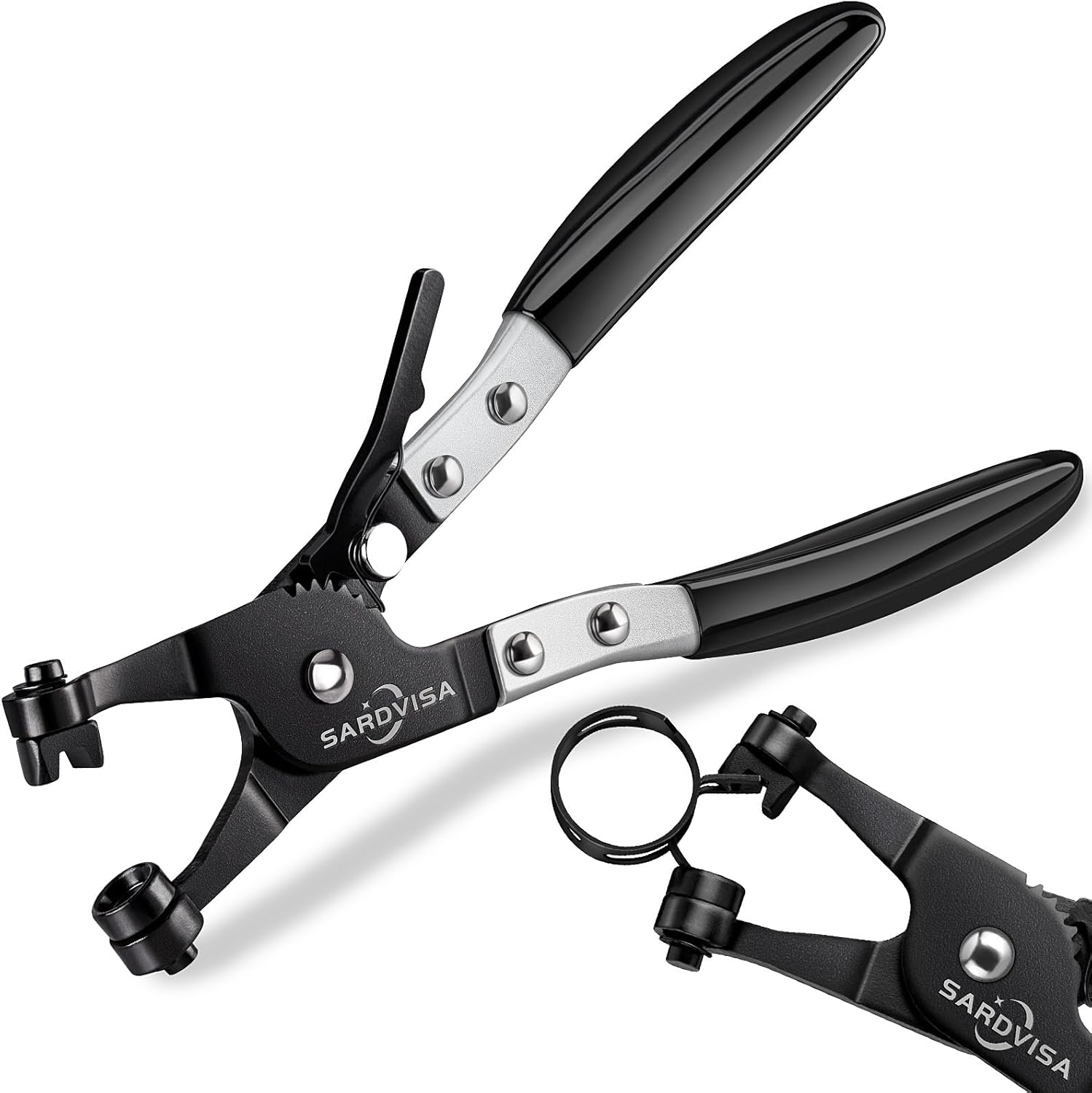Hose Clamp Pliers, Heavy Duty Hose Clamp Tool with Locking Gear ＆ Blac