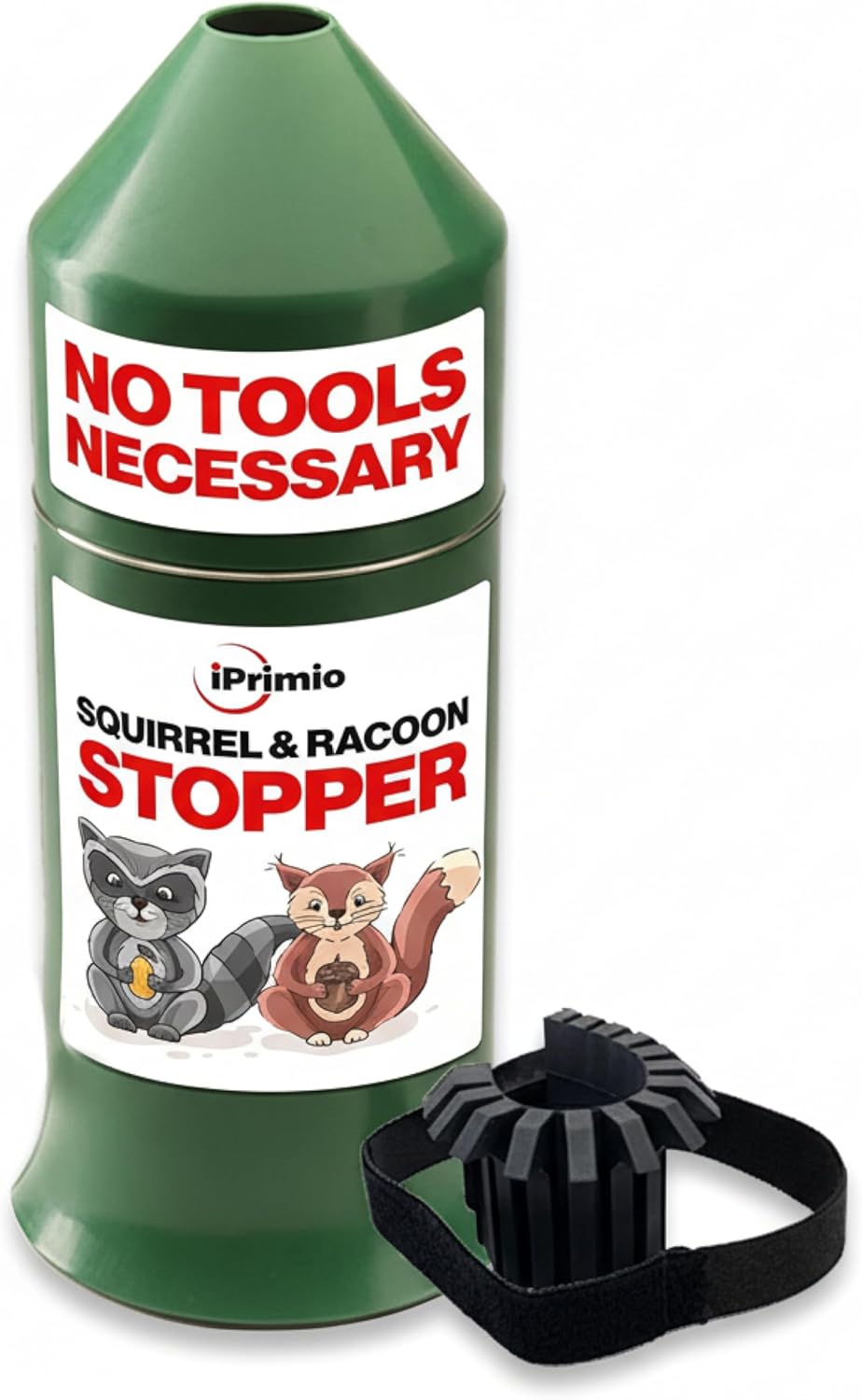iPrimio 18" Squirrel Baffle - Easy Install Pole Wrap Around Baffle: Protect Hanging Bird Feeders, Squirrel Baffles for Feeders, No Tool Install, Durable Weather Resistant, for Bird Feeder Poles