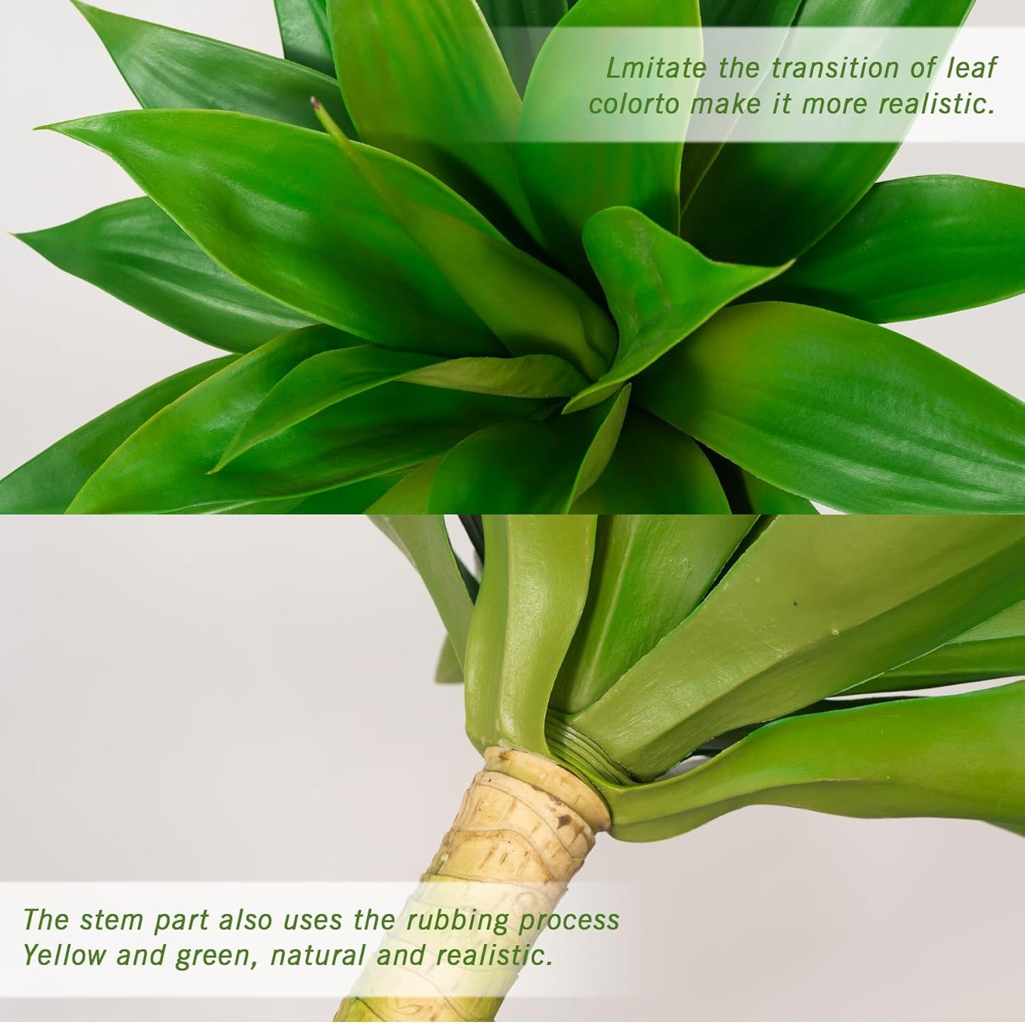 Artificial Plant Artificial Agave Plants,2PCS Faux Plants for Outdoors Artificial Plant Outdoor Large UV Resistant Fake Agave Planters for Indoor and Outdoor Decorating Outdoors Plants 22"