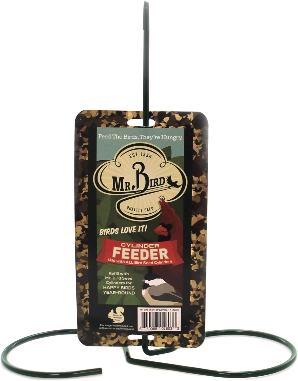 Mr. Bird Cylinder Feeder - Green