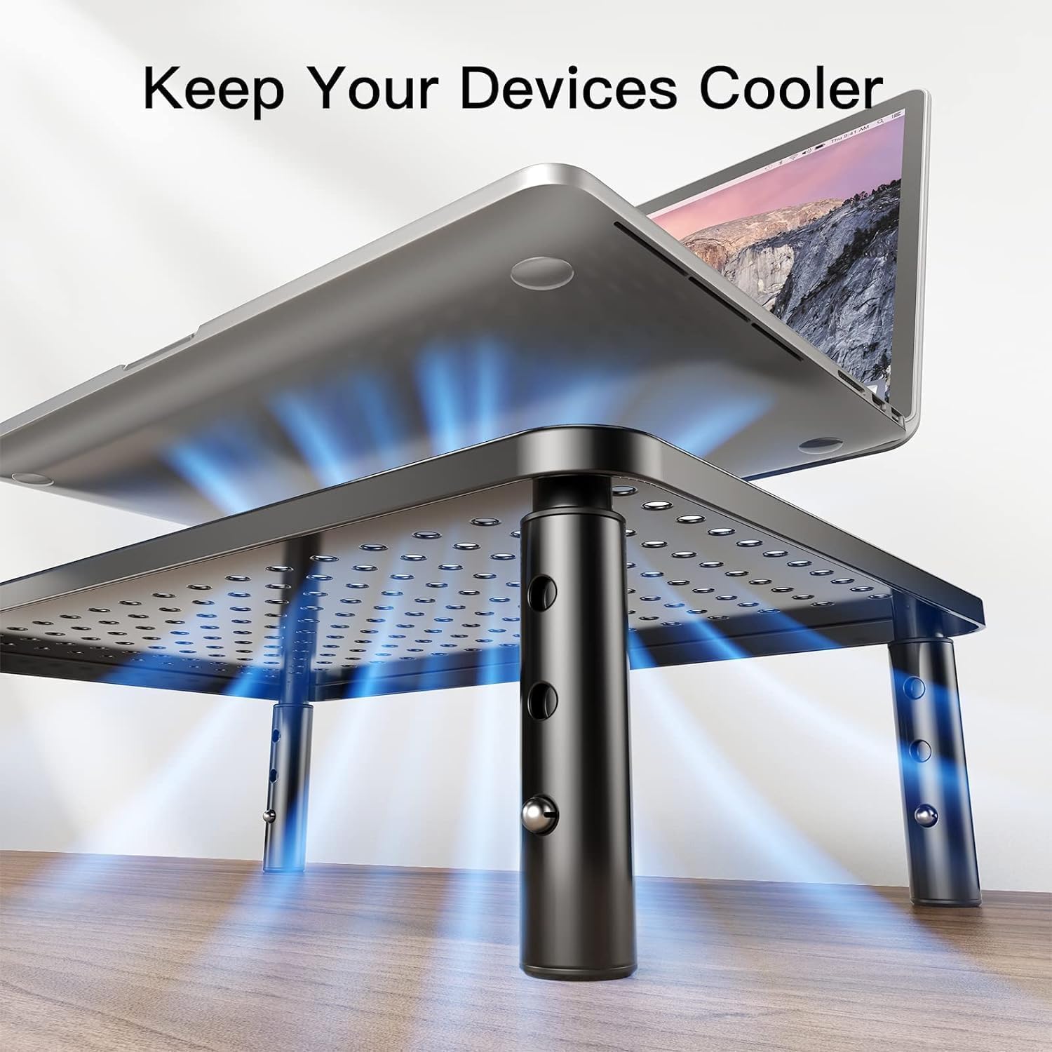 HUANUO Monitor Stand for Desk, Computer Monitor Stand Height Adjustabl