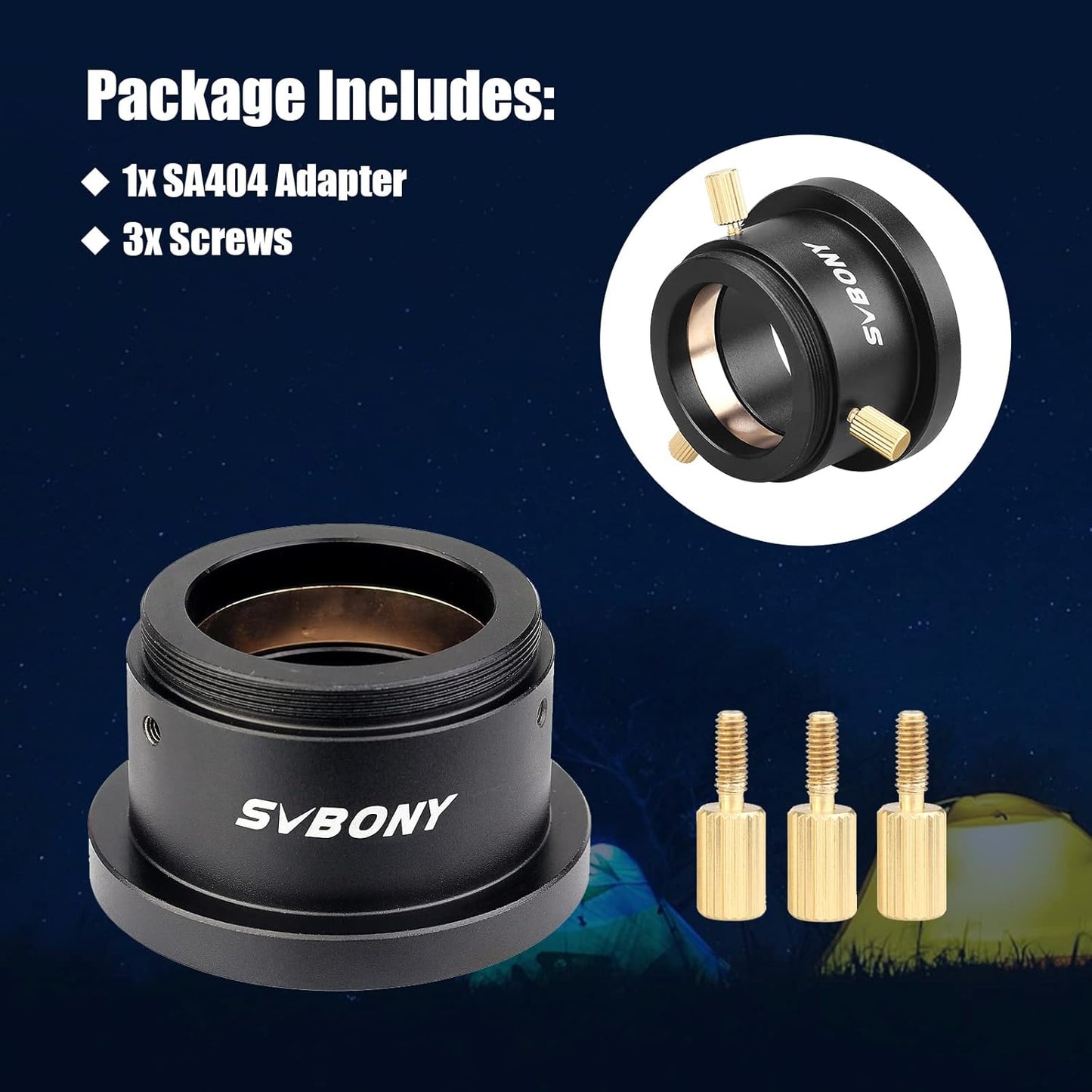 SVBONY SA404 M48 to M42 Adapter, 1.25 Inches Telescope Adapter for SV41 Spotting Scope, Eyepiece Adapter for Eyepiece Photography