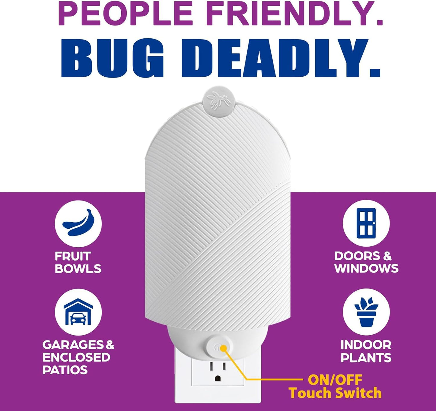 Flying Insect Trap (1 Stater & 3 Refill Cartridges), UV Light Indoor B