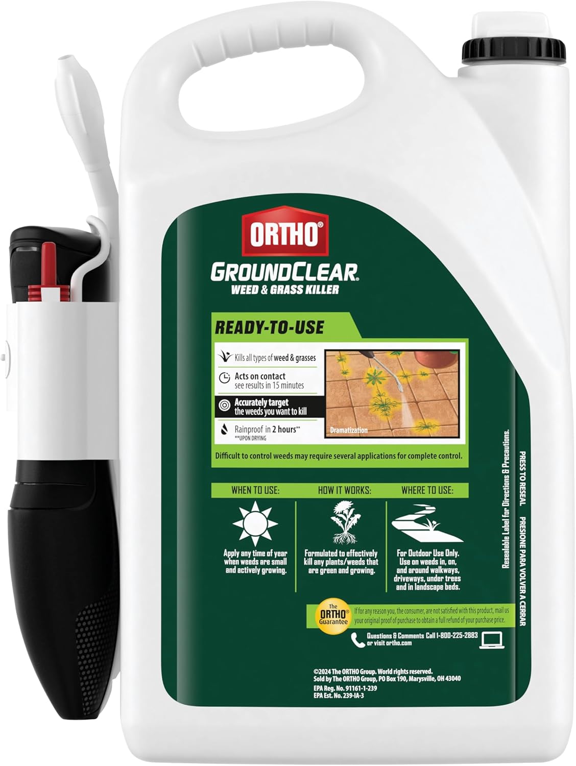 Ortho GroundClear Weed & Grass Killer with Comfort Wand - Kills Dandel