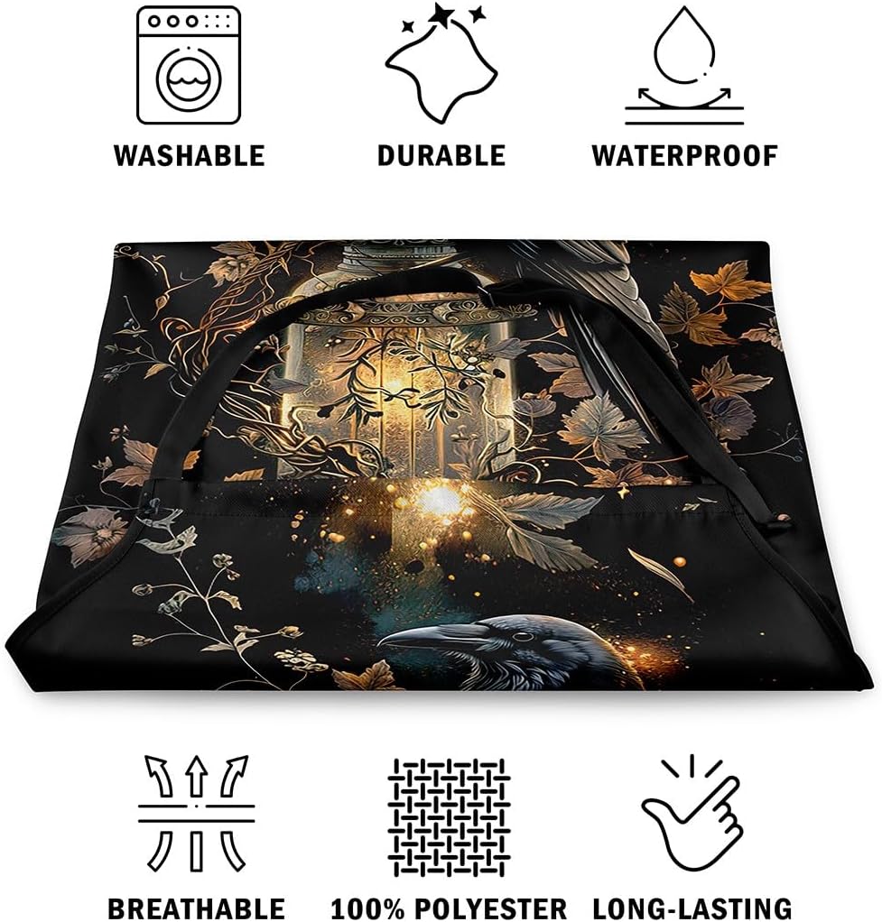 Erosebridal Women Halloween Decor Apron Pumpkin Lantern Waterproof Apr