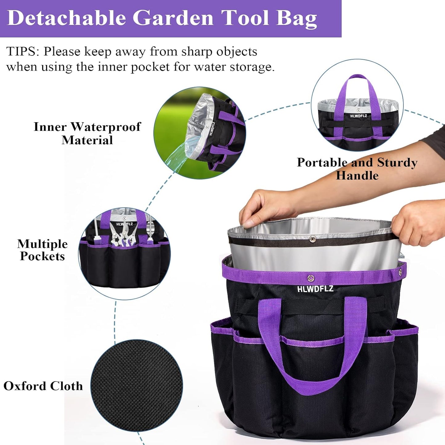 Purple Garden Tool Set Gardening Items for Women - 11PCS Heavy Duty Ga