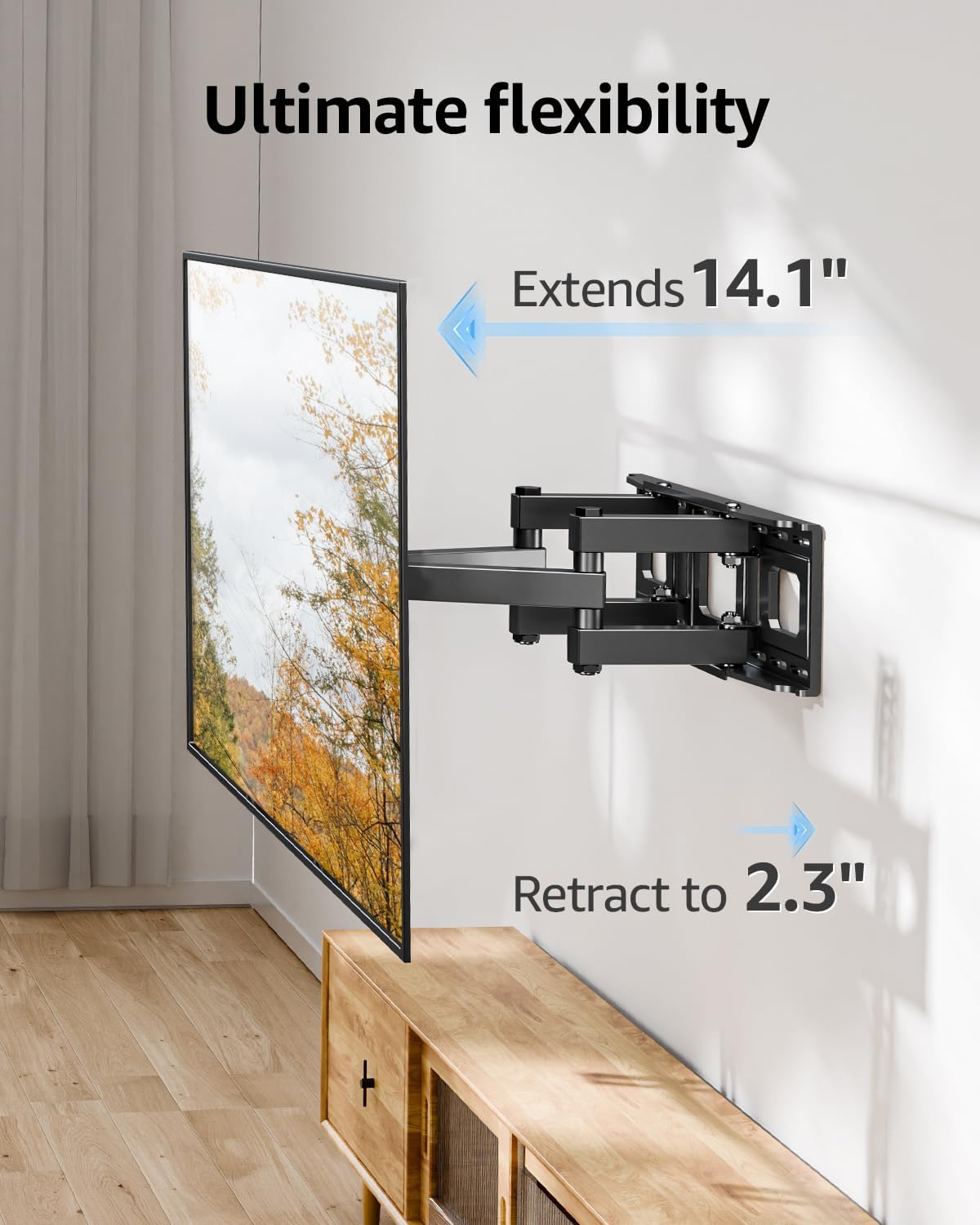 EconoMe TV Wall Mount for Most 32-65 inch Flat Screen/LED/4K TVs, TV M