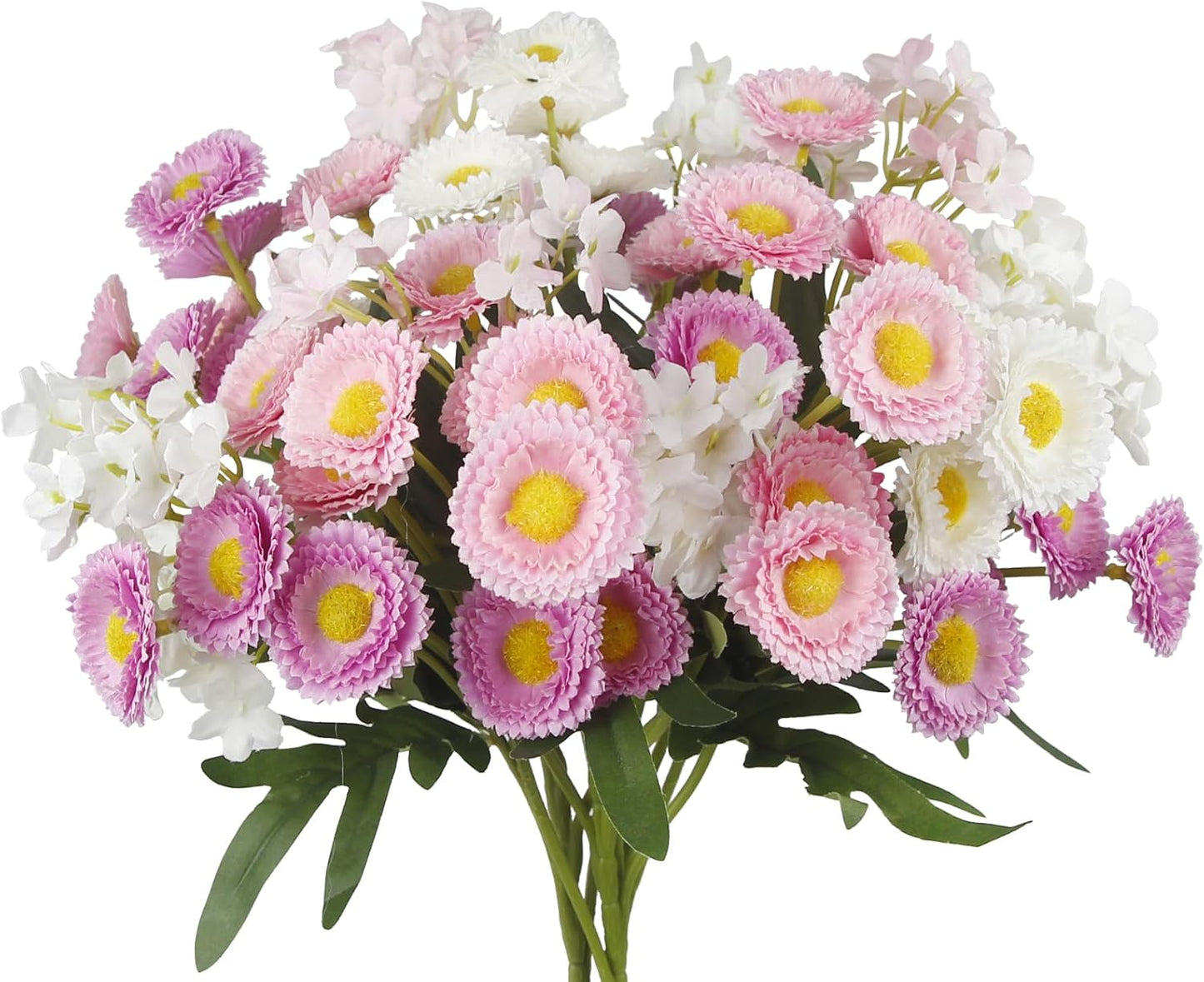 3 Pcs Artificial Daisy Flowers for Outdoors Summer Spring Decor Silk Flowers Wildflowers UV Resistant Faux Daisies Flowers for Planter Pots Home Indoor Table Centerpiece Vase Window Box