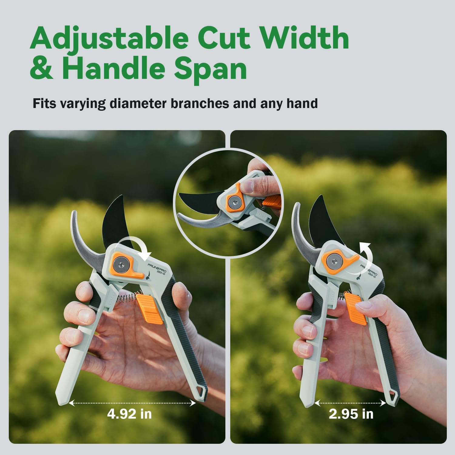PrunePro Pruning Shears Gardening Scissors Set Professional Hand Prune