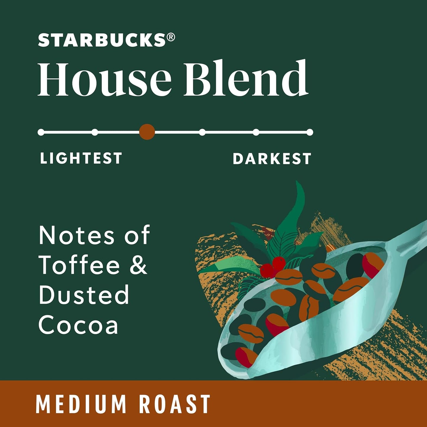 Starbucks Ground Coffee, Medium Roast Coffee, House Blend, 100% Arabica, 1 bag (18 oz)