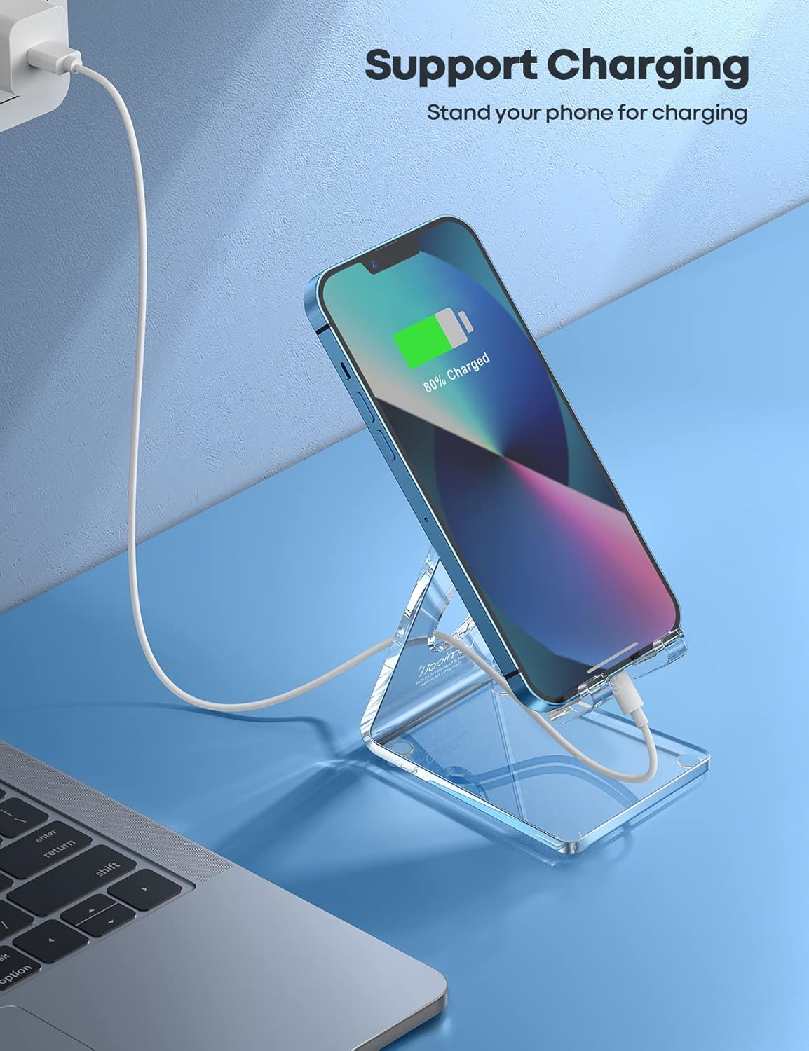 Lamicall Cell Phone Stand, Desk Accessories - Clear Office Cell Phone 