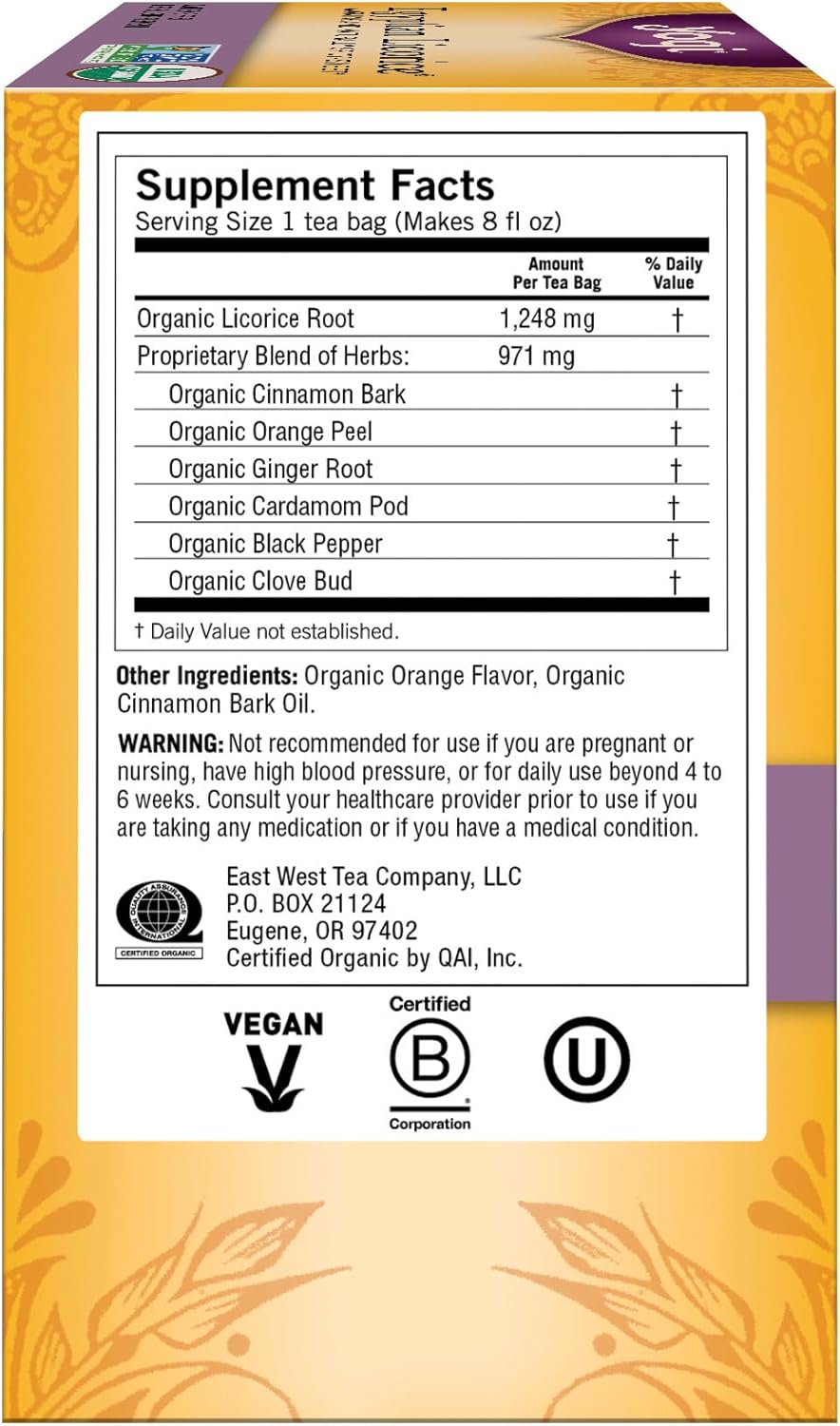 Yogi Tea, Egyptian Licorice, 16 Count, Packaging May Vary