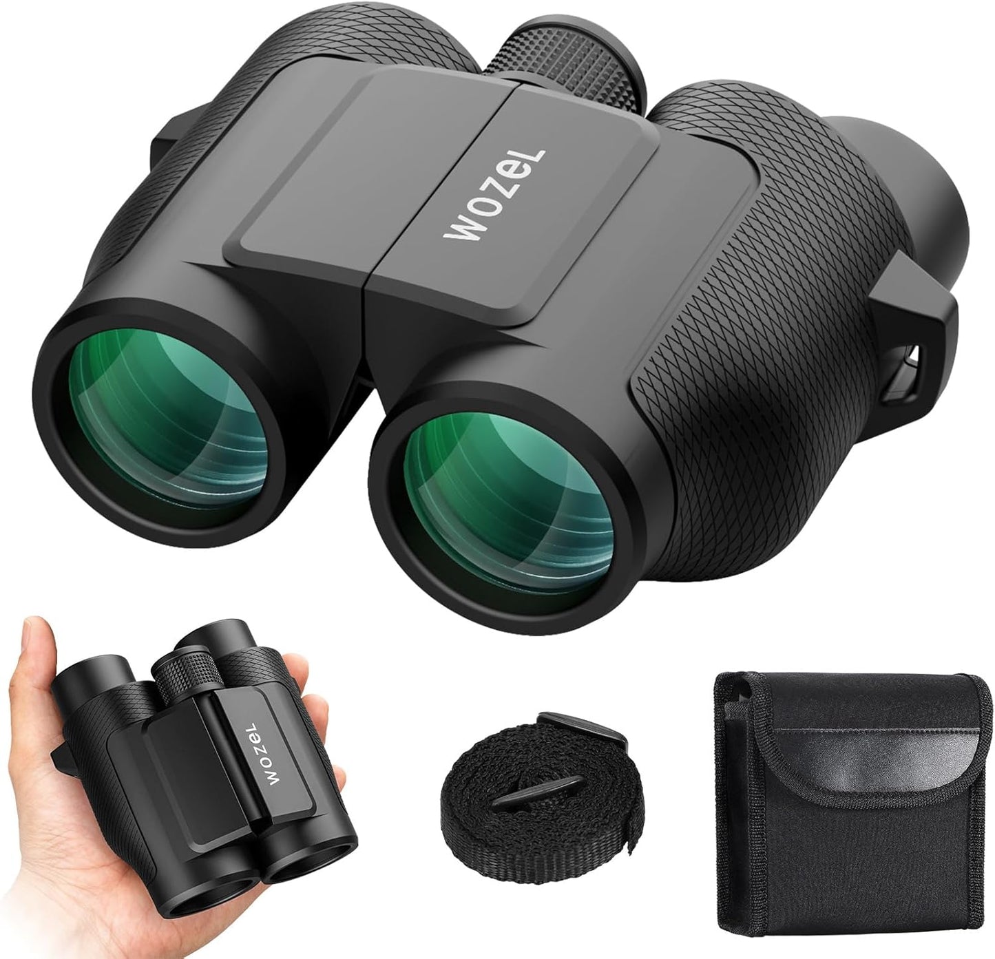 20x25 Compact Binoculars for Adults and Kids - WOZEL HD Small Binocula
