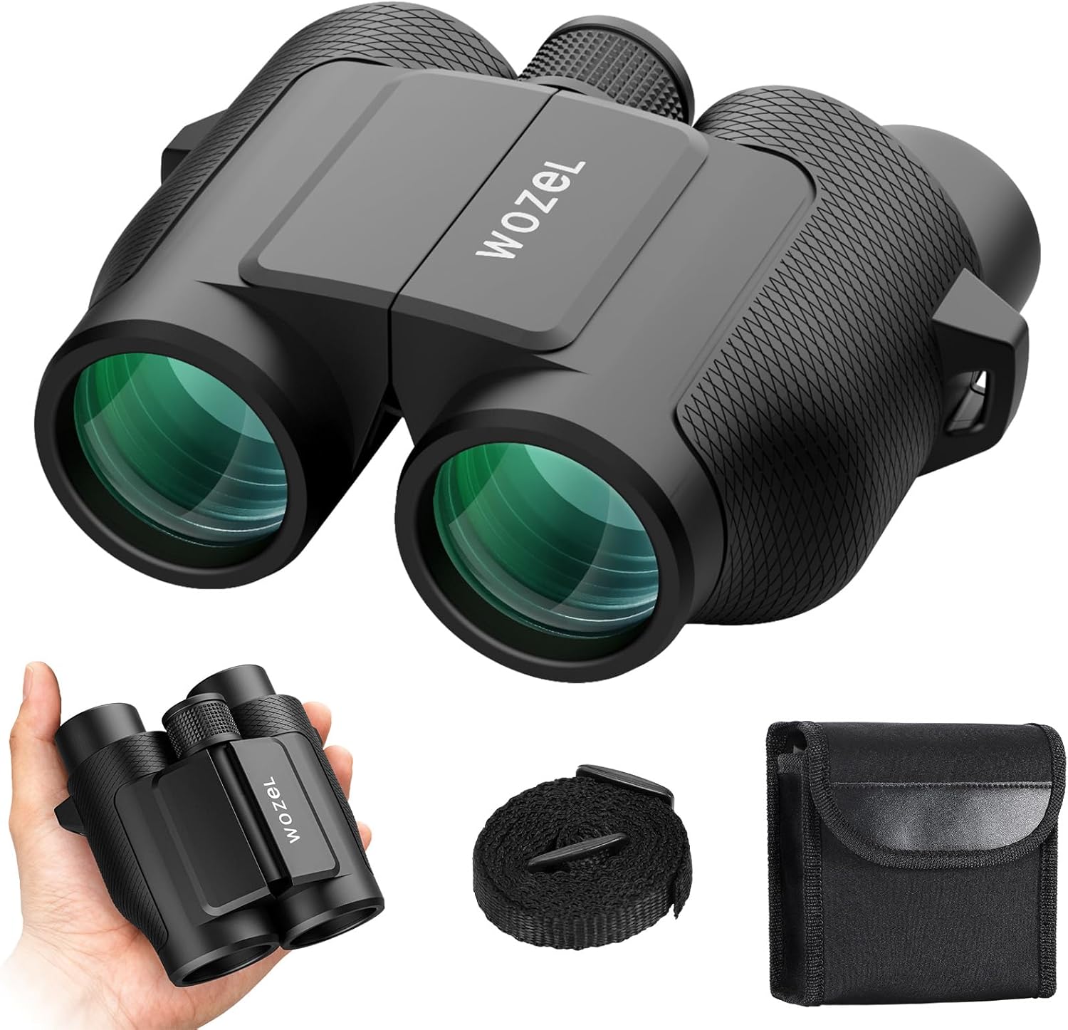 20x25 Compact Binoculars for Adults and Kids - WOZEL HD Small Binocula