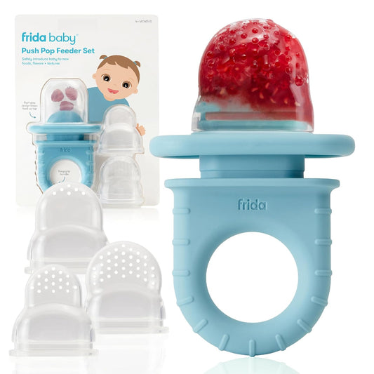 Frida Baby Push Pop Feeder, Baby Fruit Food Feeder to Safely Introduce