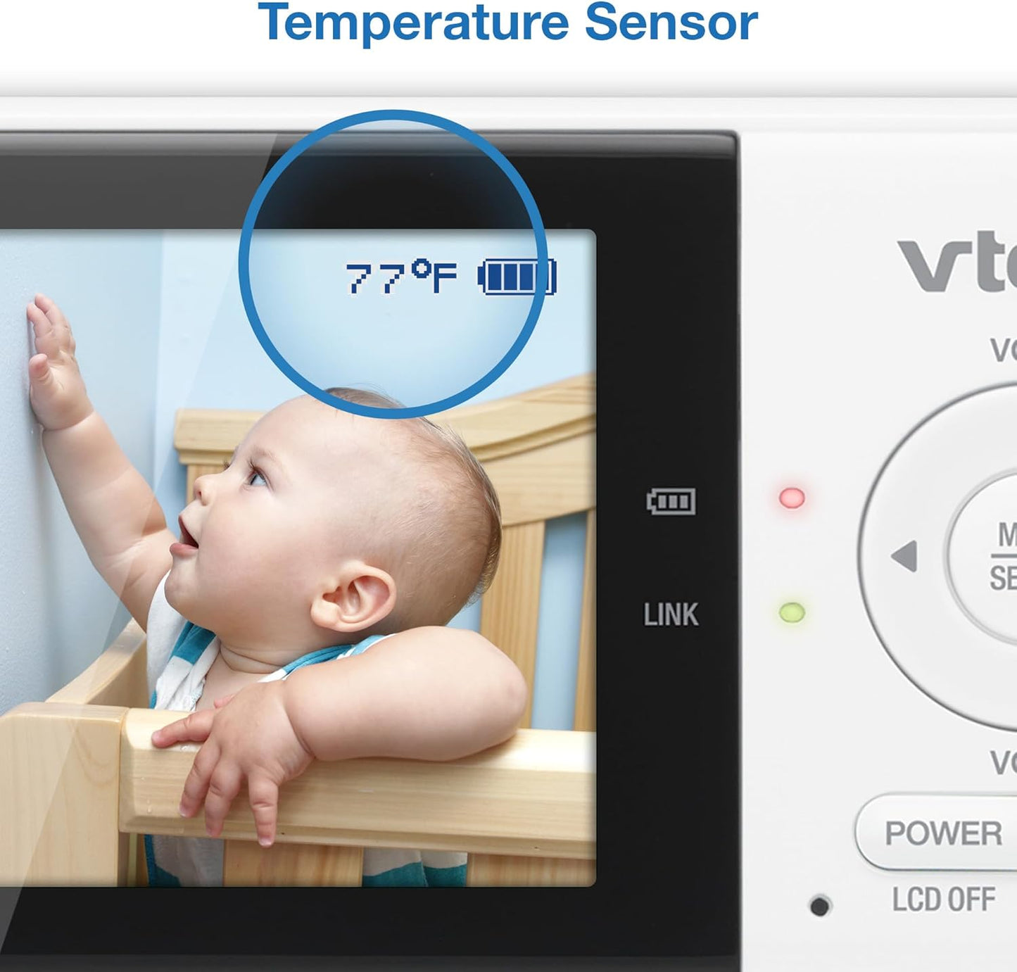 VTech VM819 Baby Monitor with Camera and Audio, 2.8” Screen Portable B