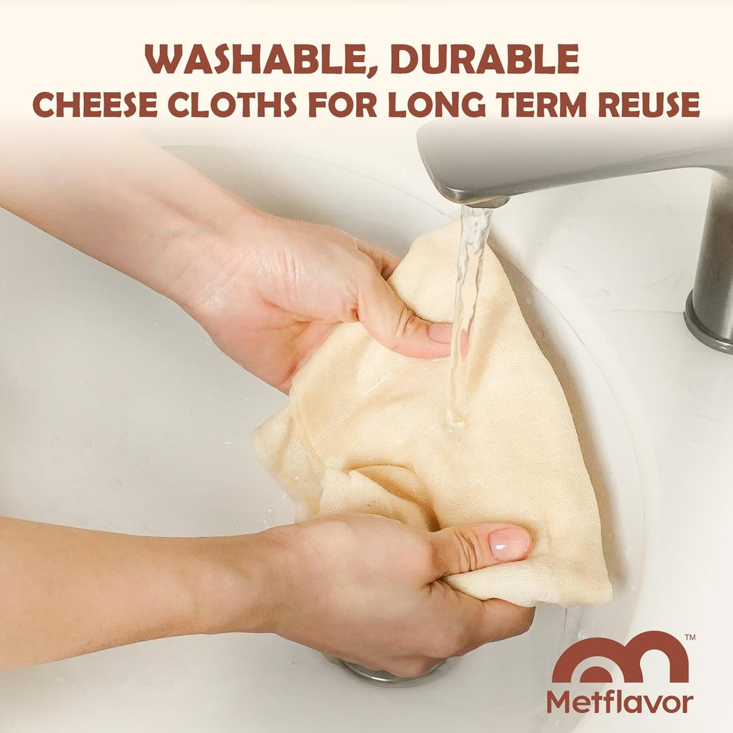 12Pcs Reusable Cheese Cloths 20x20 Inch, 100 Grade Cheesecloth Hemmed 4 Edges, 100% Unbleached Cotton Cheese Cloth Bag for Straining, Muslin Cloth Strainer for Baking, Juicing, Cheese, Crafts Making