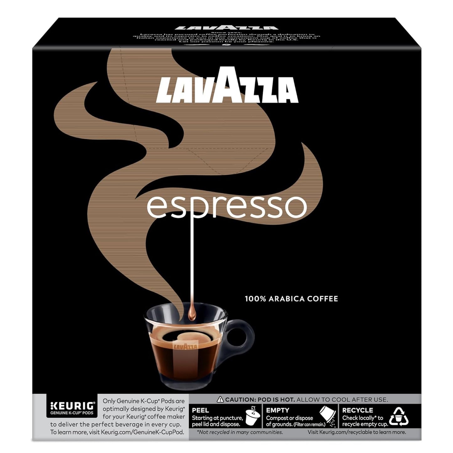 Lavazza Espresso, Single-Serve Keurig K-Cup Pods, Medium Roast Coffee,