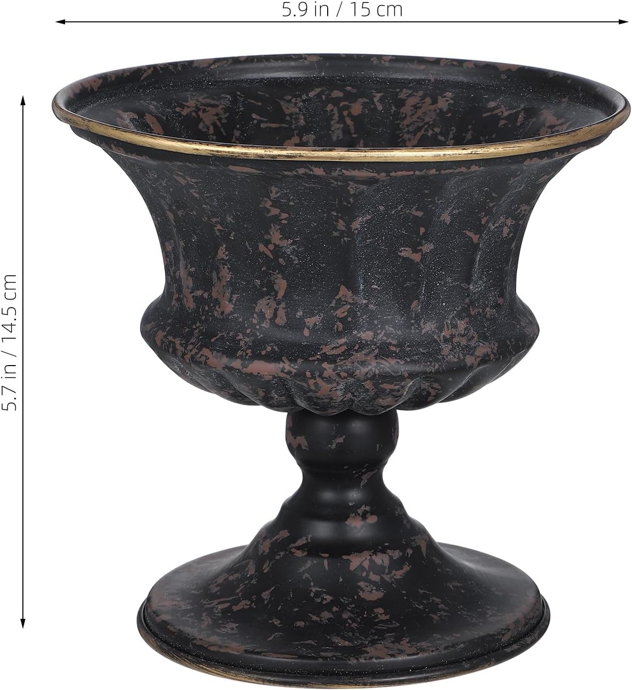 Angoily Vintage Flower Vase Iron Planter Urn Style Planter Wedding Tab