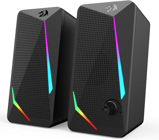 Redragon GS510 RGB Desktop Speakers, 2.0 Channel PC Computer Speaker w