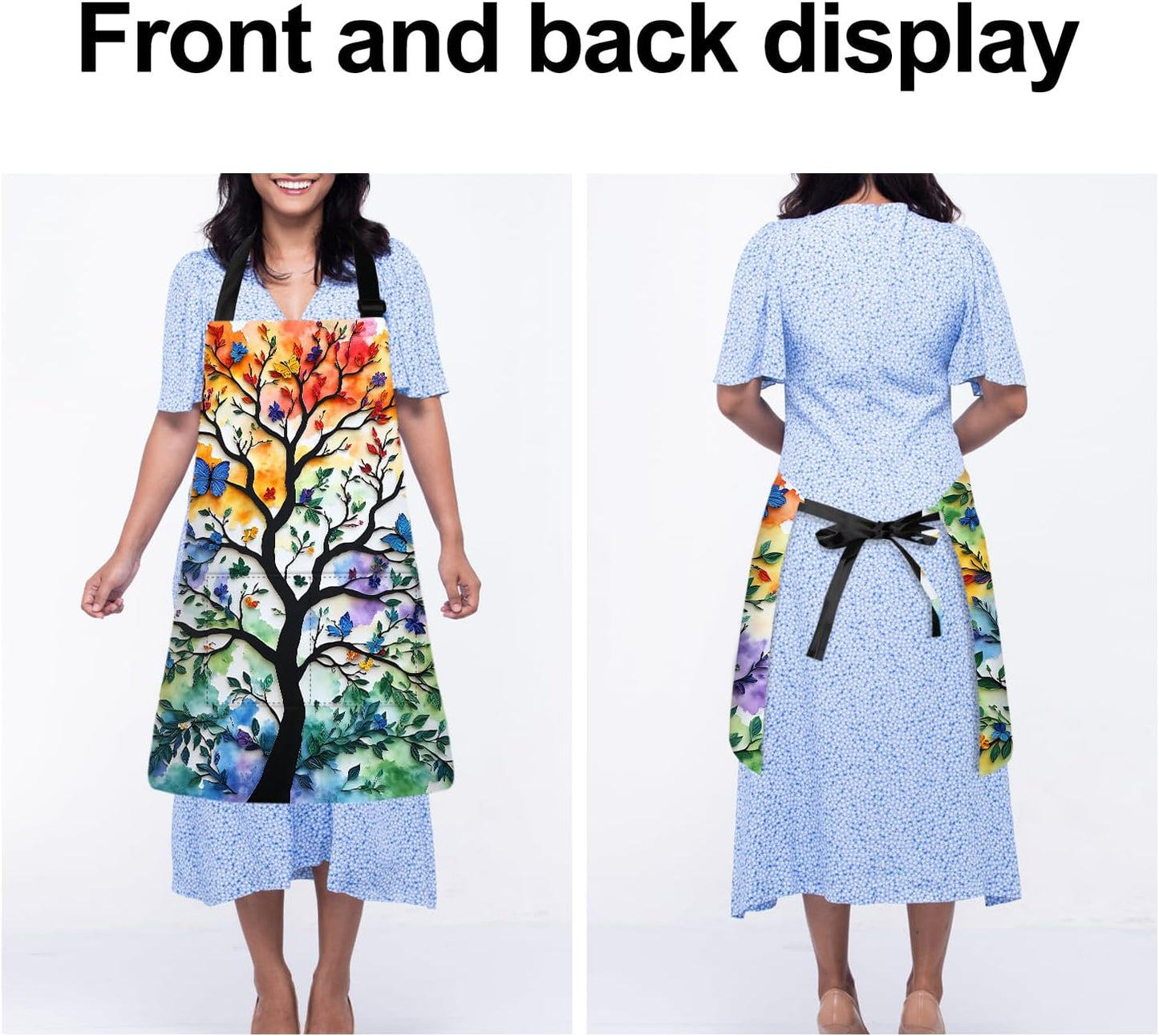 Apron Adjustable Waterproof with Two Deep Pockets Wowen men for Summer BBQ Pool Parties & Resorts